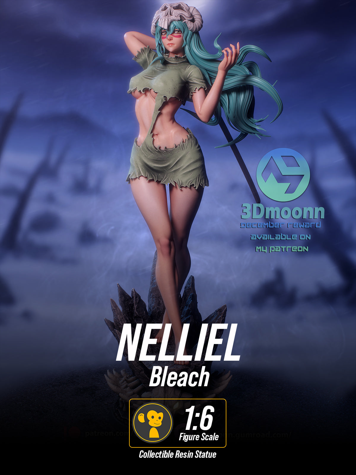 The Horned Mercy | Maximum Detailed 12K 3D printed figure