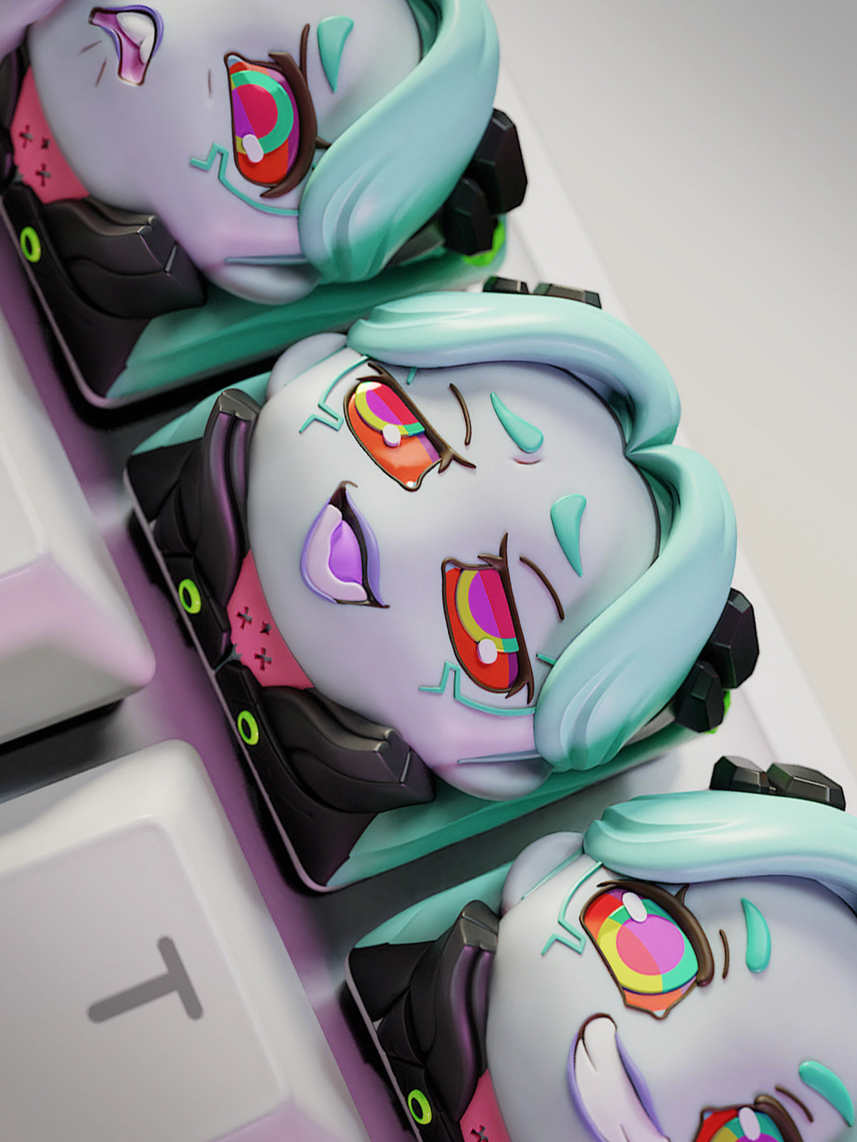 Cybergirl Keycap | Maximum Detailed 12K 3D printed keycap