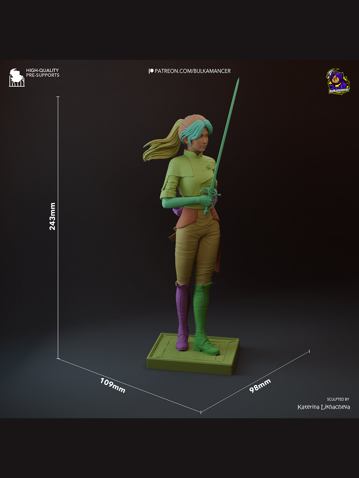 The Time-Bound Warrior | Maximum Detailed 12K 3D printed figure