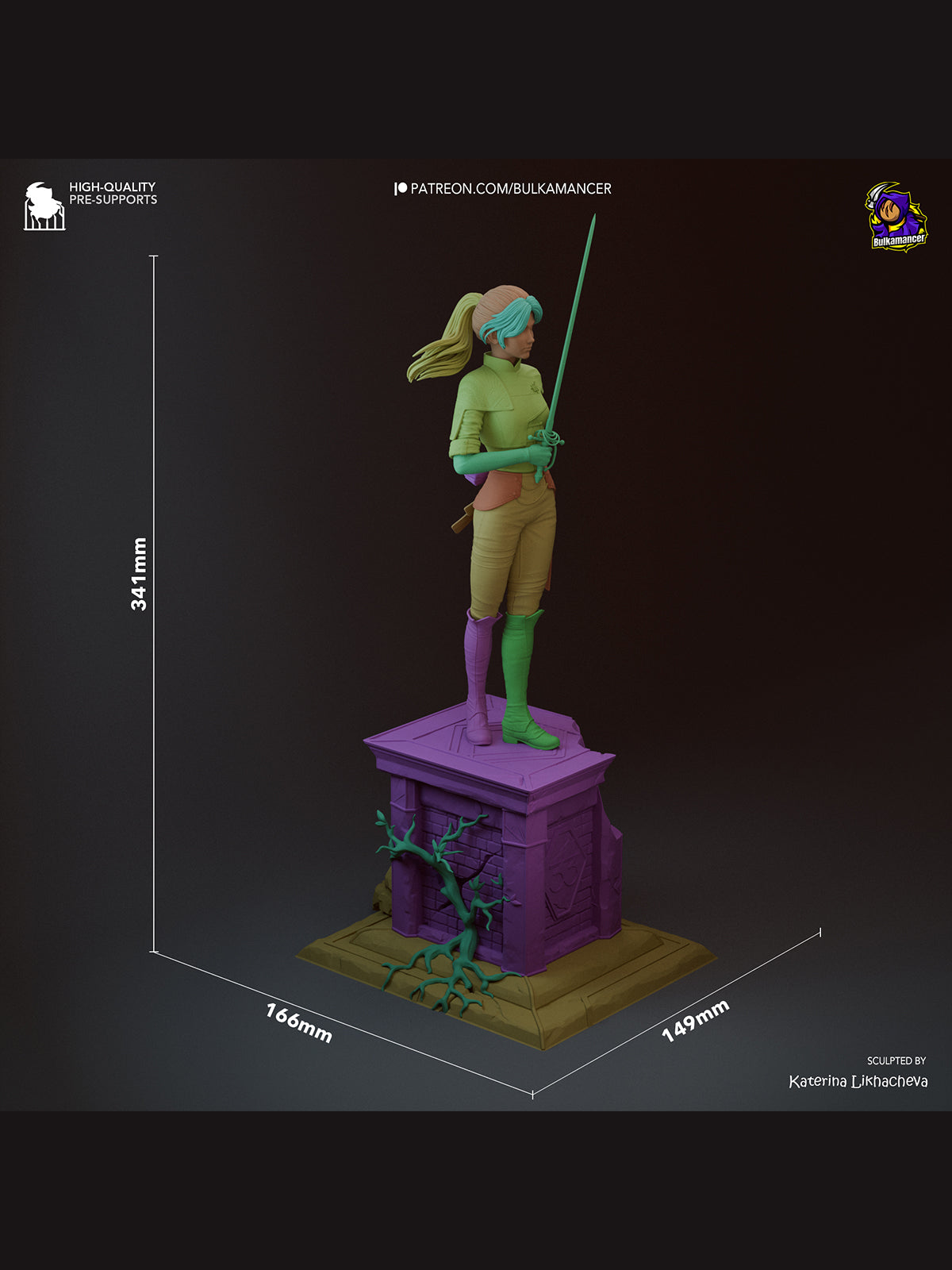 The Time-Bound Warrior | Maximum Detailed 12K 3D printed figure
