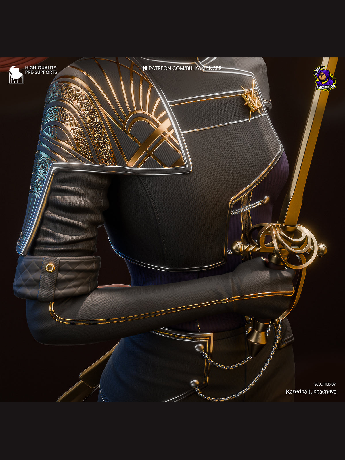 The Time-Bound Warrior | Maximum Detailed 12K 3D printed figure