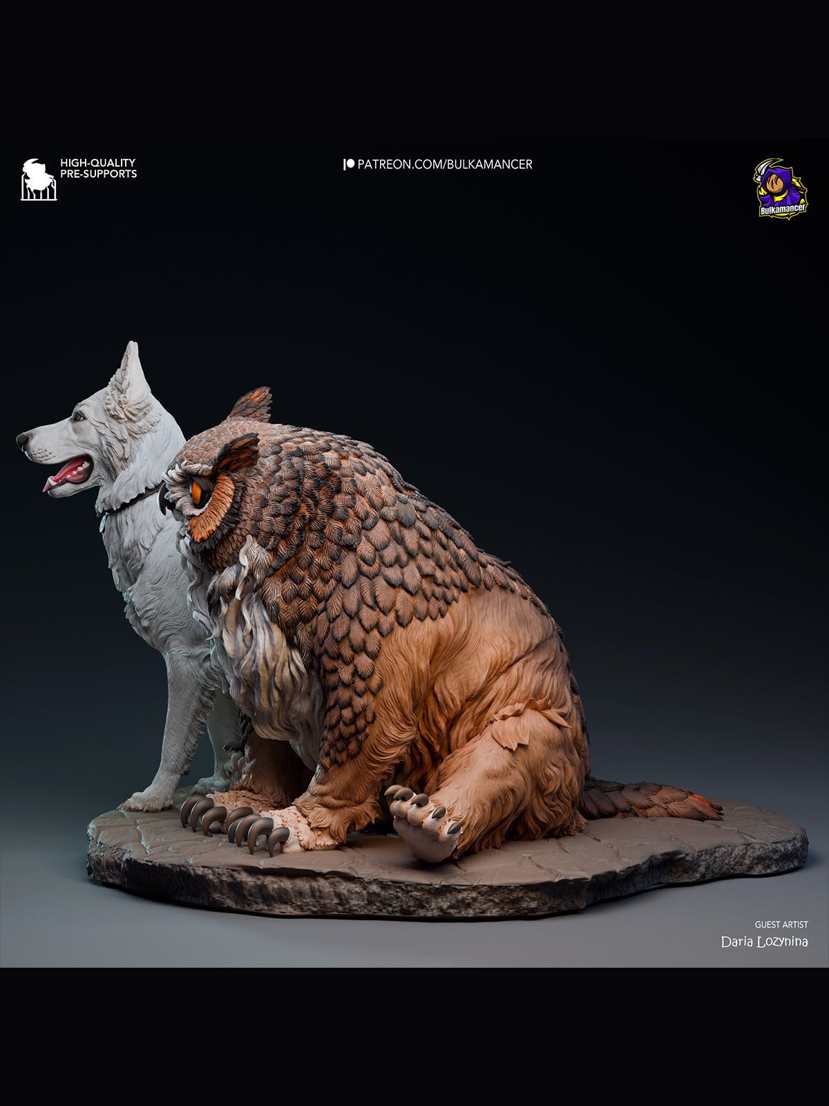 Owlbear & Scratch - Baldur's Gate 3 | Maximum Detailed 12K 3D printed figure