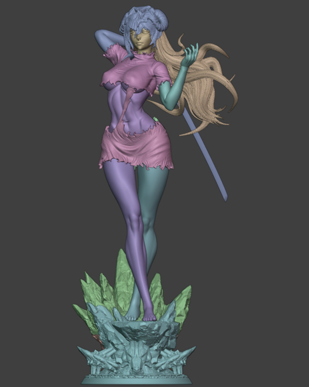 The Horned Mercy | Maximum Detailed 12K 3D printed figure