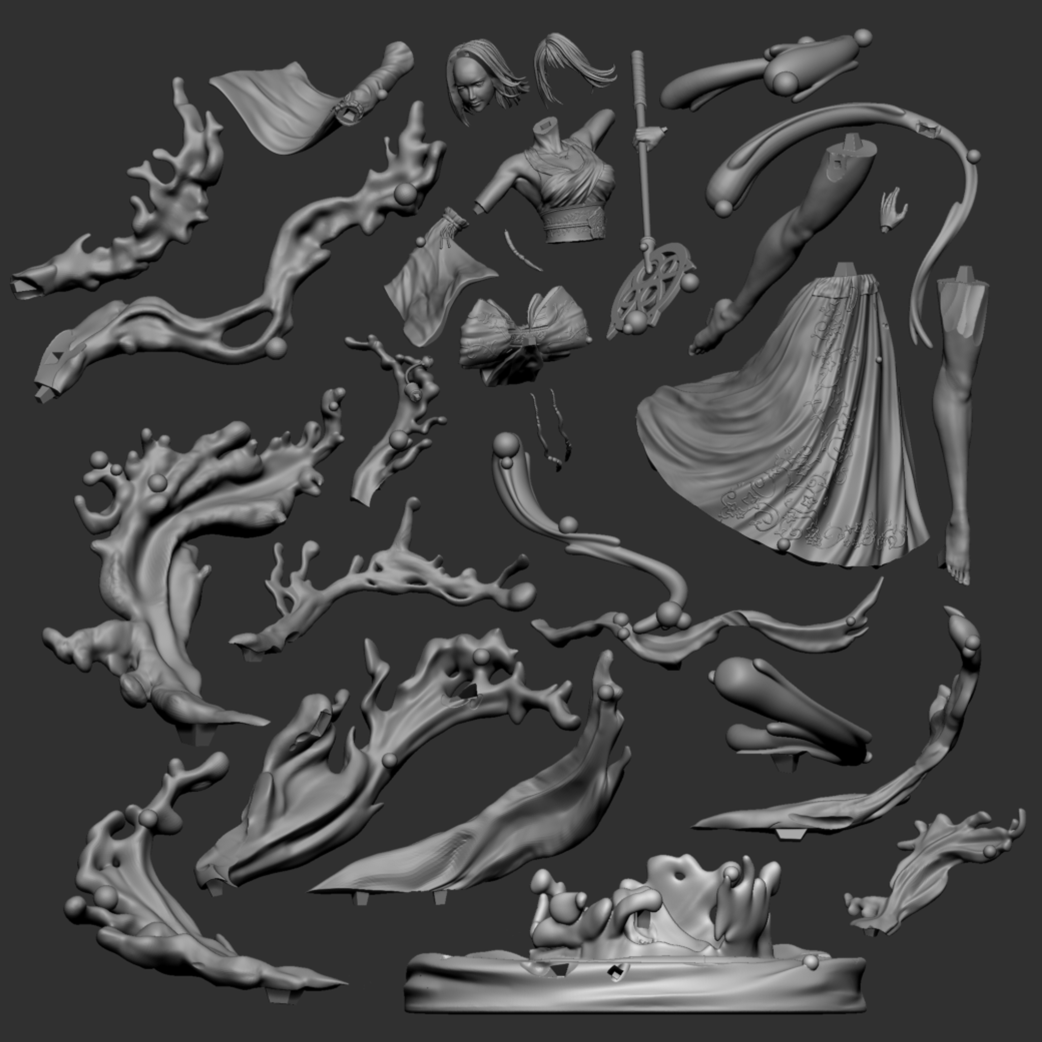 The Wave-Dancer | Maximum Detailed 12K 3D printed figure