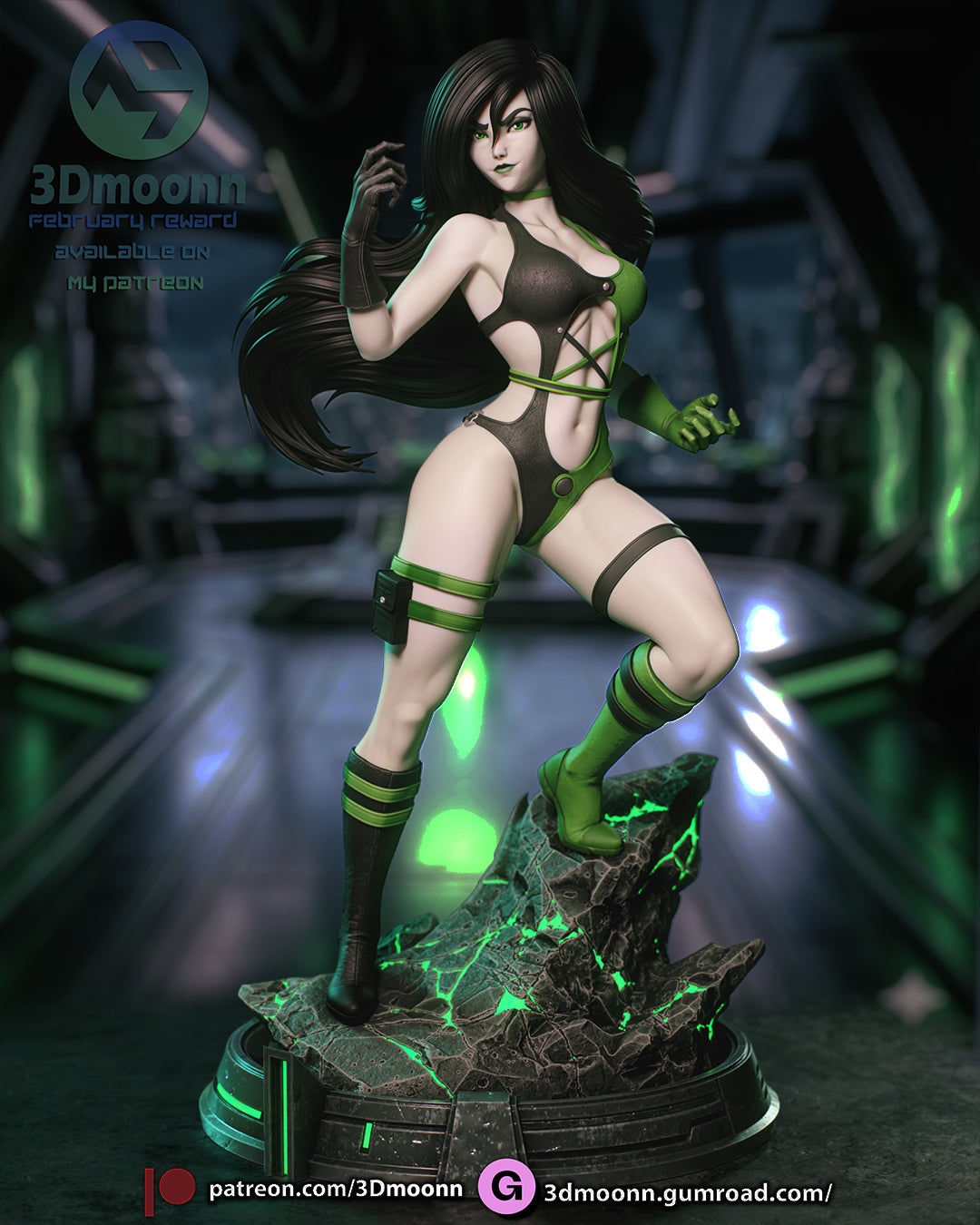 The Neon Nemesis Statue