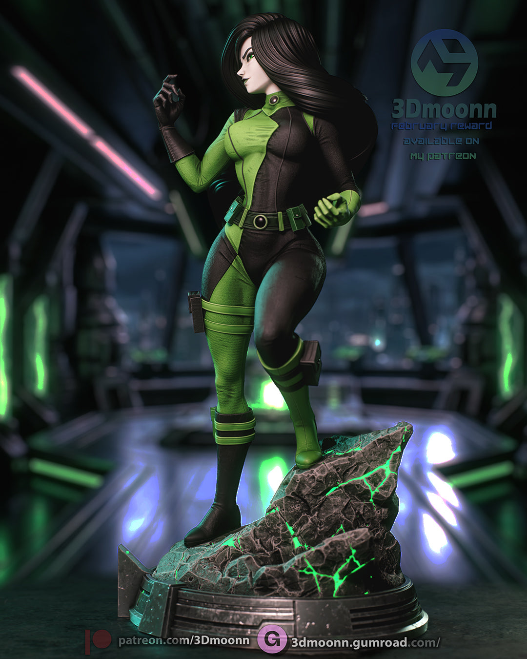 The Neon Nemesis Statue