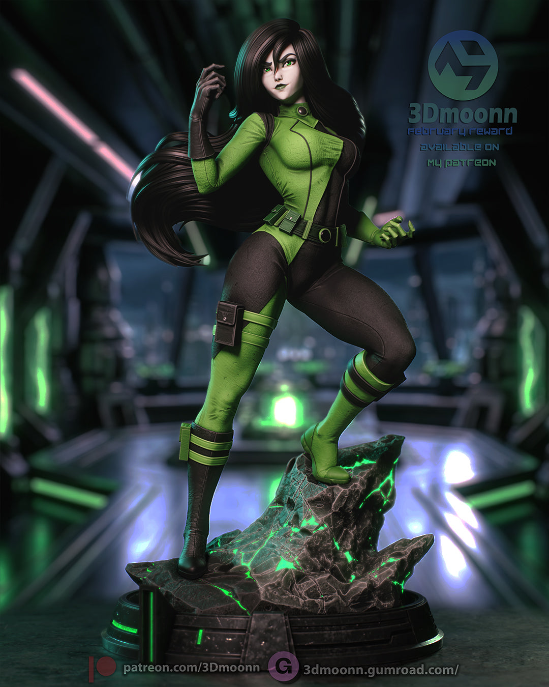 The Neon Nemesis Statue
