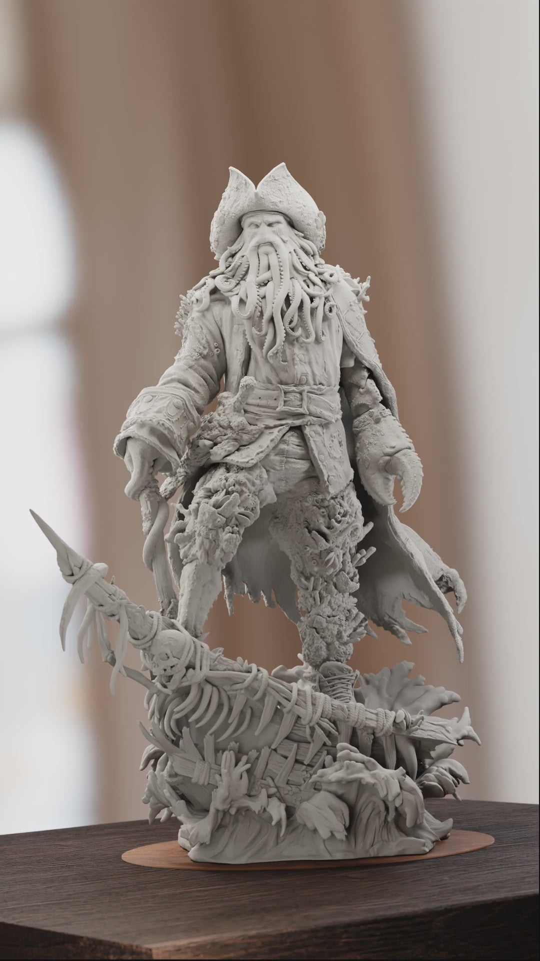 The Cursed Captain | Maximum Detailed 12K 3D printed figure
