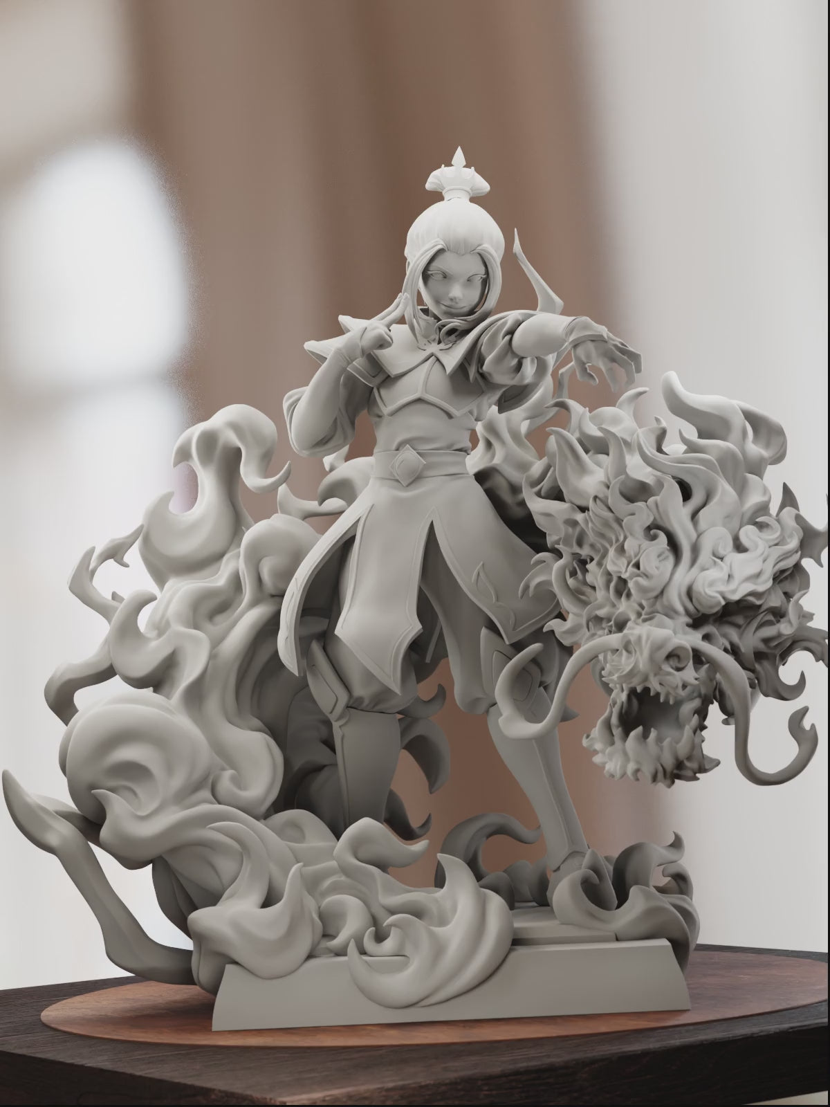 The Blue Flame Princess | Maximum Detailed 12K 3D printed figure