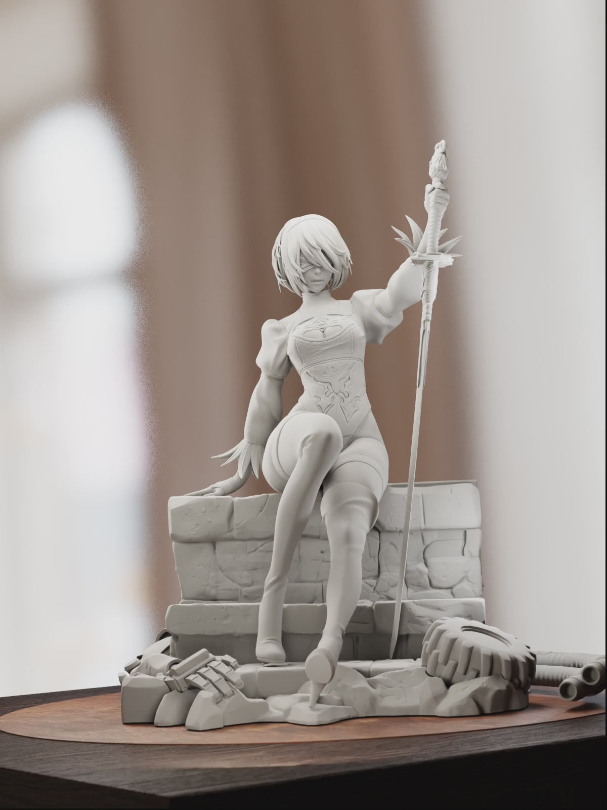 The Blind Android | Maximum Detailed 12K 3D printed figure