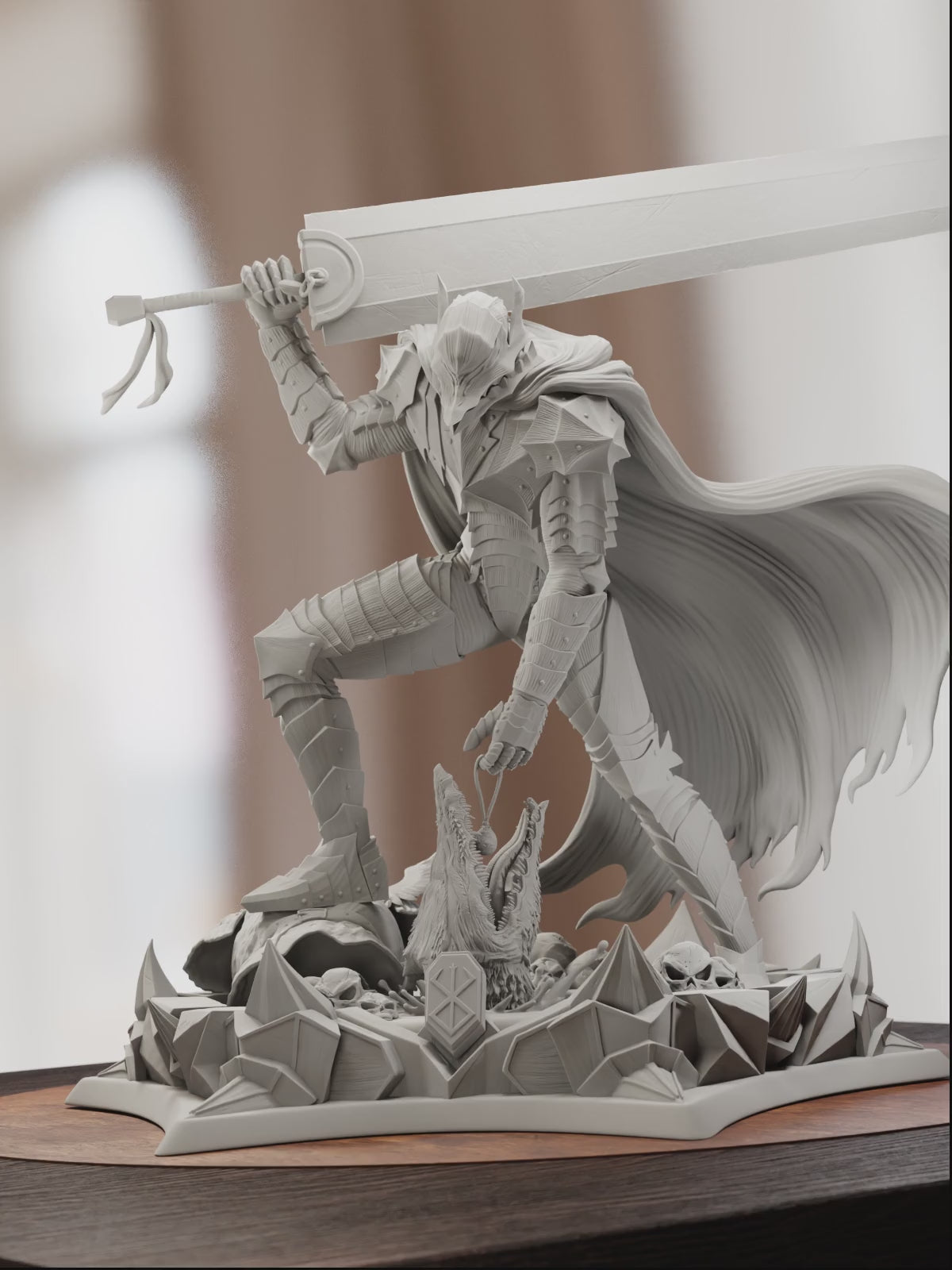 The Black Swordsman | Maximum Detailed 12K 3D Printed Figure