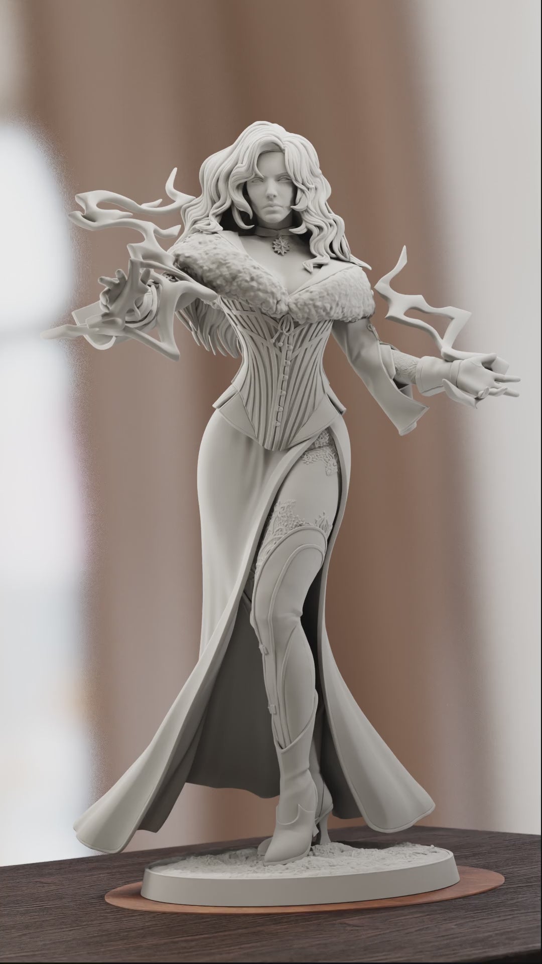 The Black Sorceress | Maximum Detailed 12K 3D printed figure