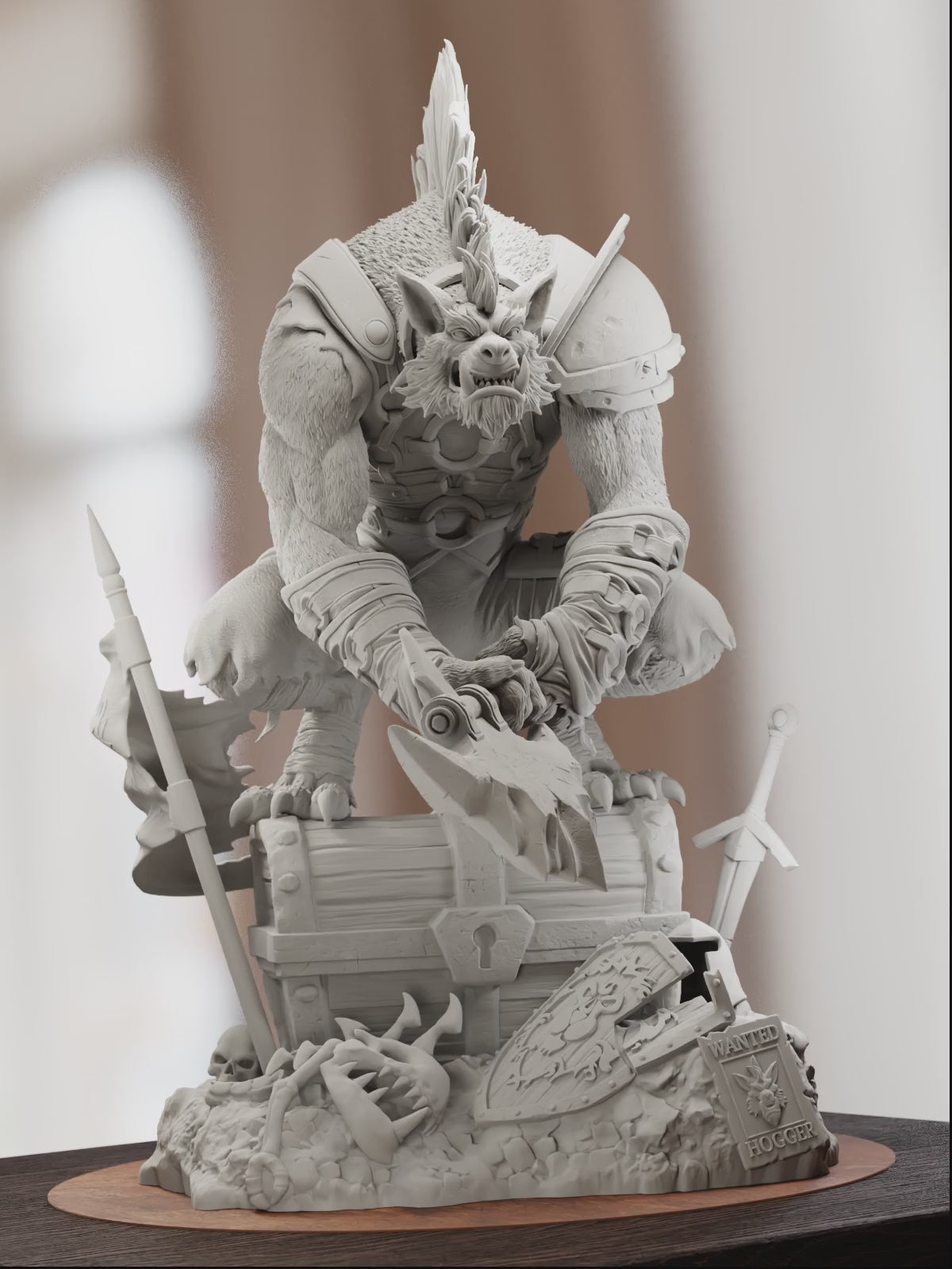 The Gnoll King | Maximum Detailed 12K 3D printed figure