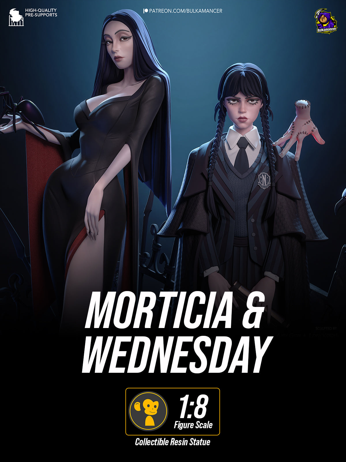 The Gothic Duo | Maximum Detailed 12K 3D printed figure