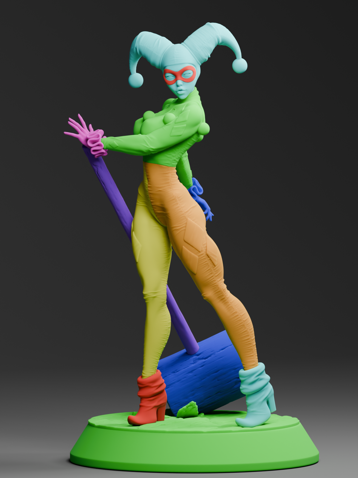 The Clown Princess | Maximum Detailed 12K 3D printed figure