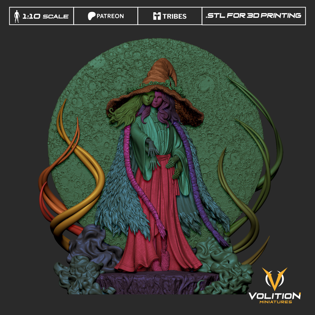 The Witch | Maximum Detailed 12K 3D printed figure