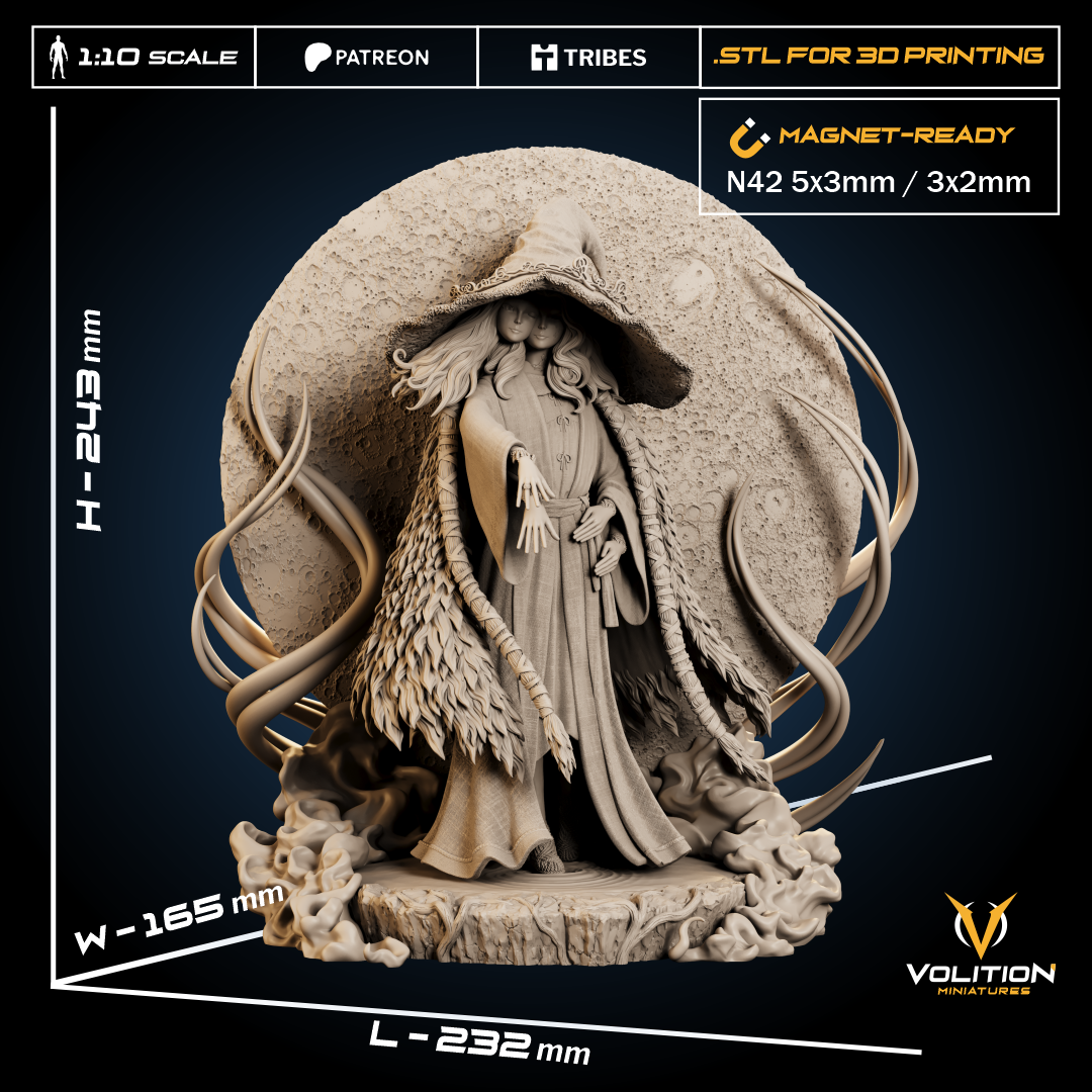 The Witch | Maximum Detailed 12K 3D printed figure