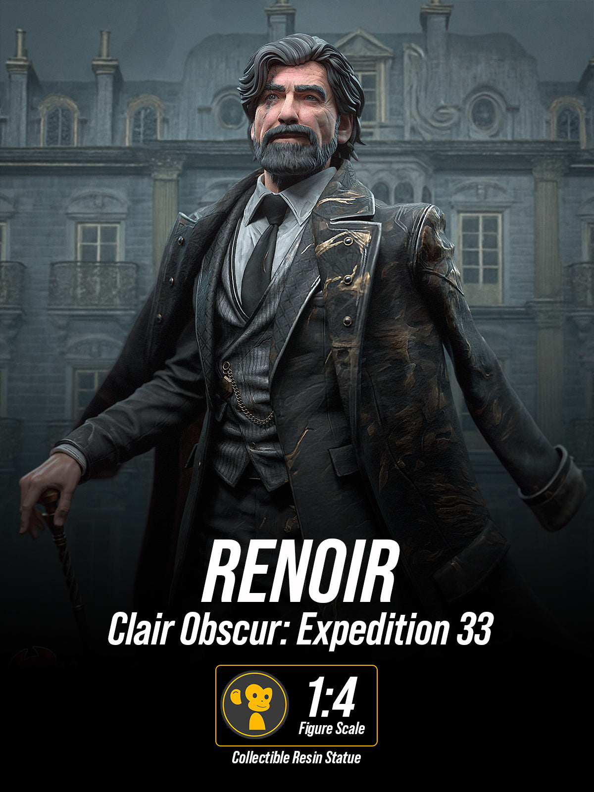 The White-Haired Man | Maximum Detailed 12K 3D printed figure