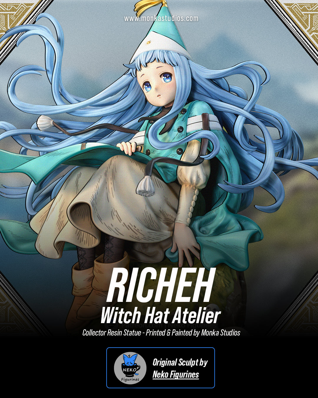 The Blue-Haired Witch Statue