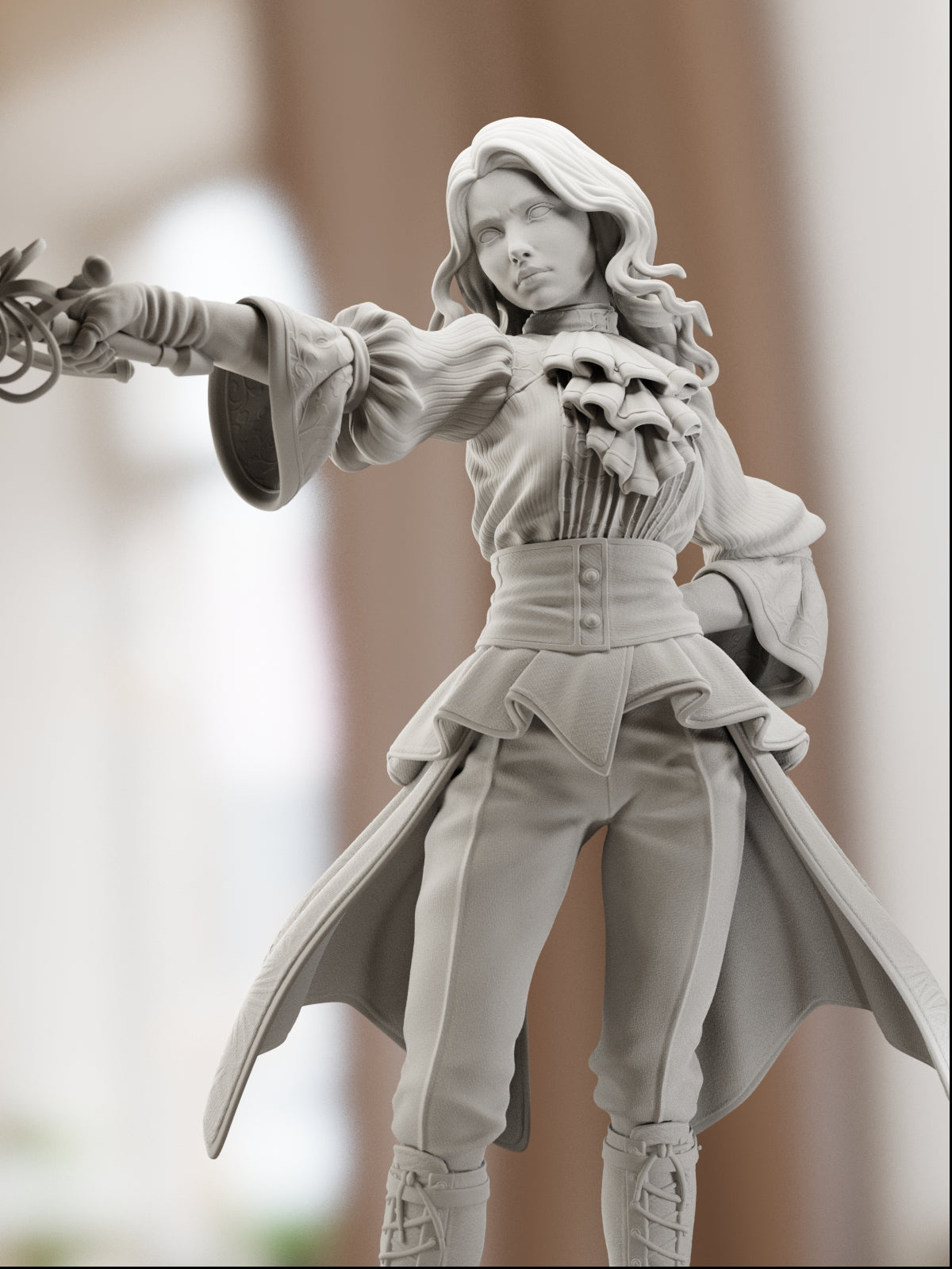 The Pale Empress | Maximum Detailed 12K 3D printed figure