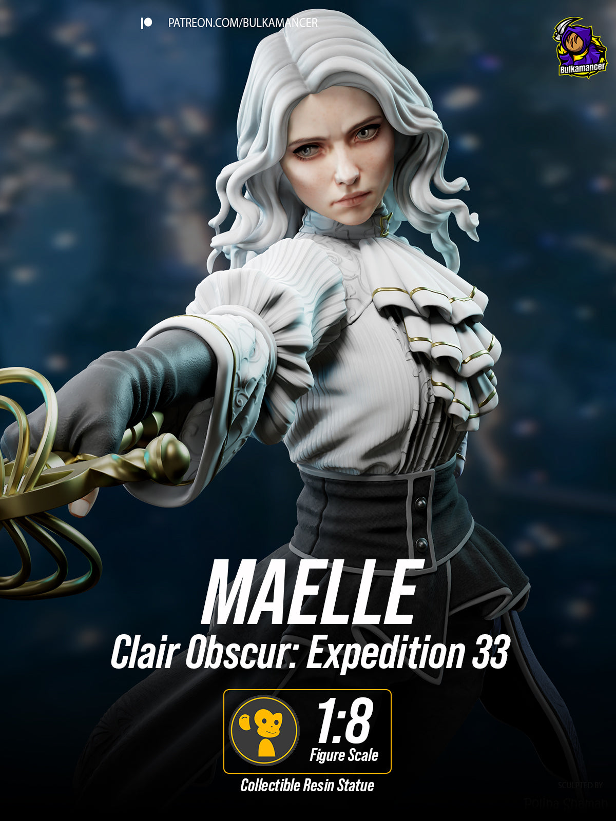The Pale Empress | Maximum Detailed 12K 3D printed figure