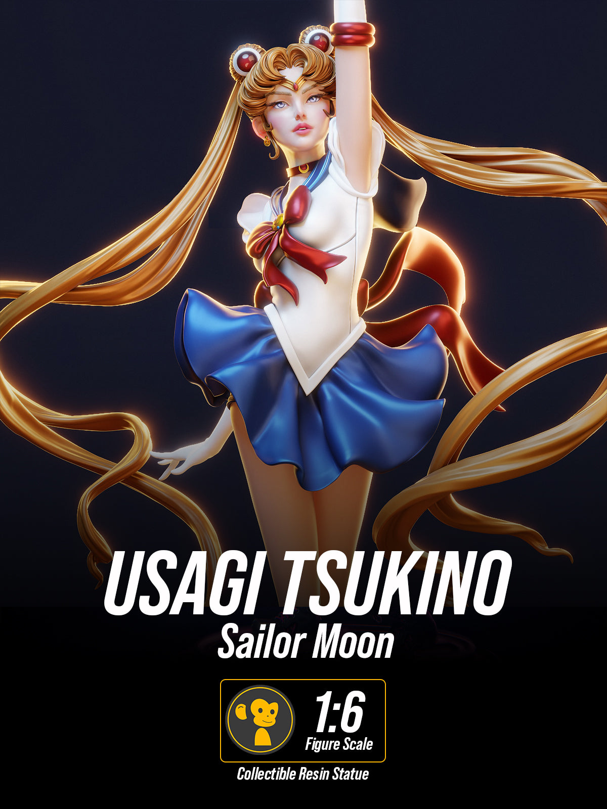 The Moon Guardian | Maximum Detailed 12K 3D printed figure