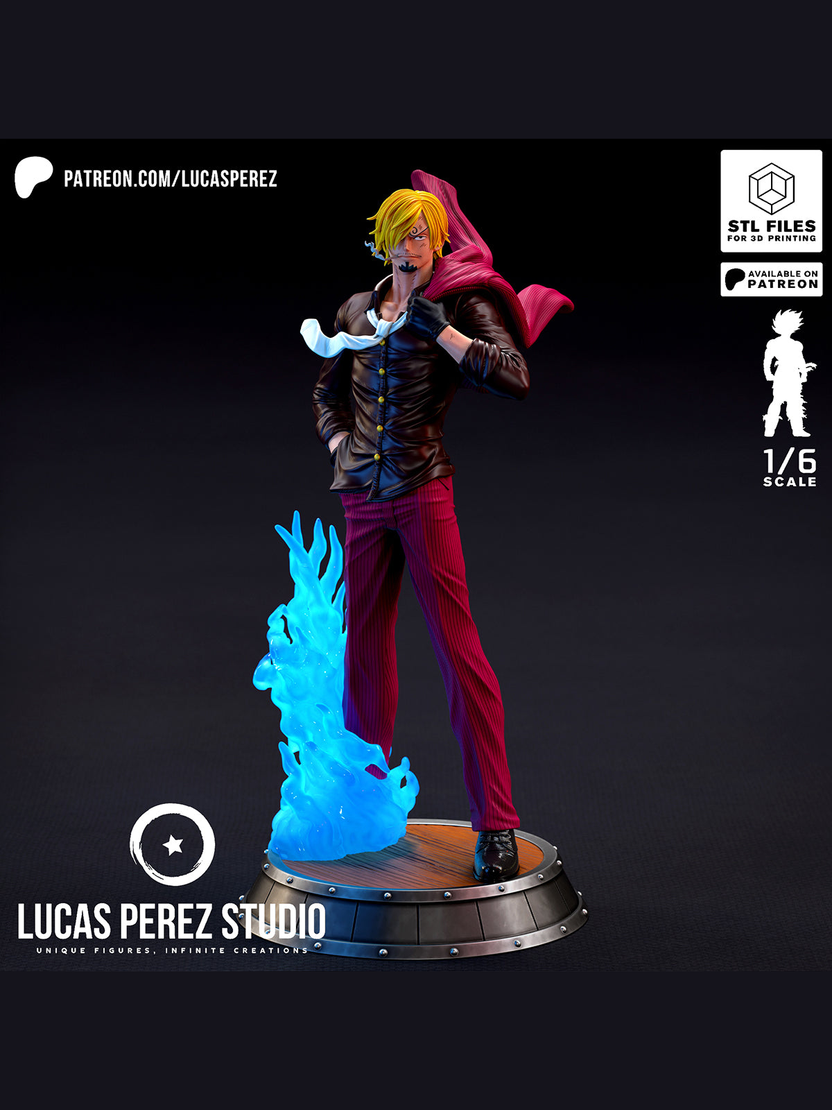 The Chivalrous Pirate | Maximum Detailed 12K 3D printed figure
