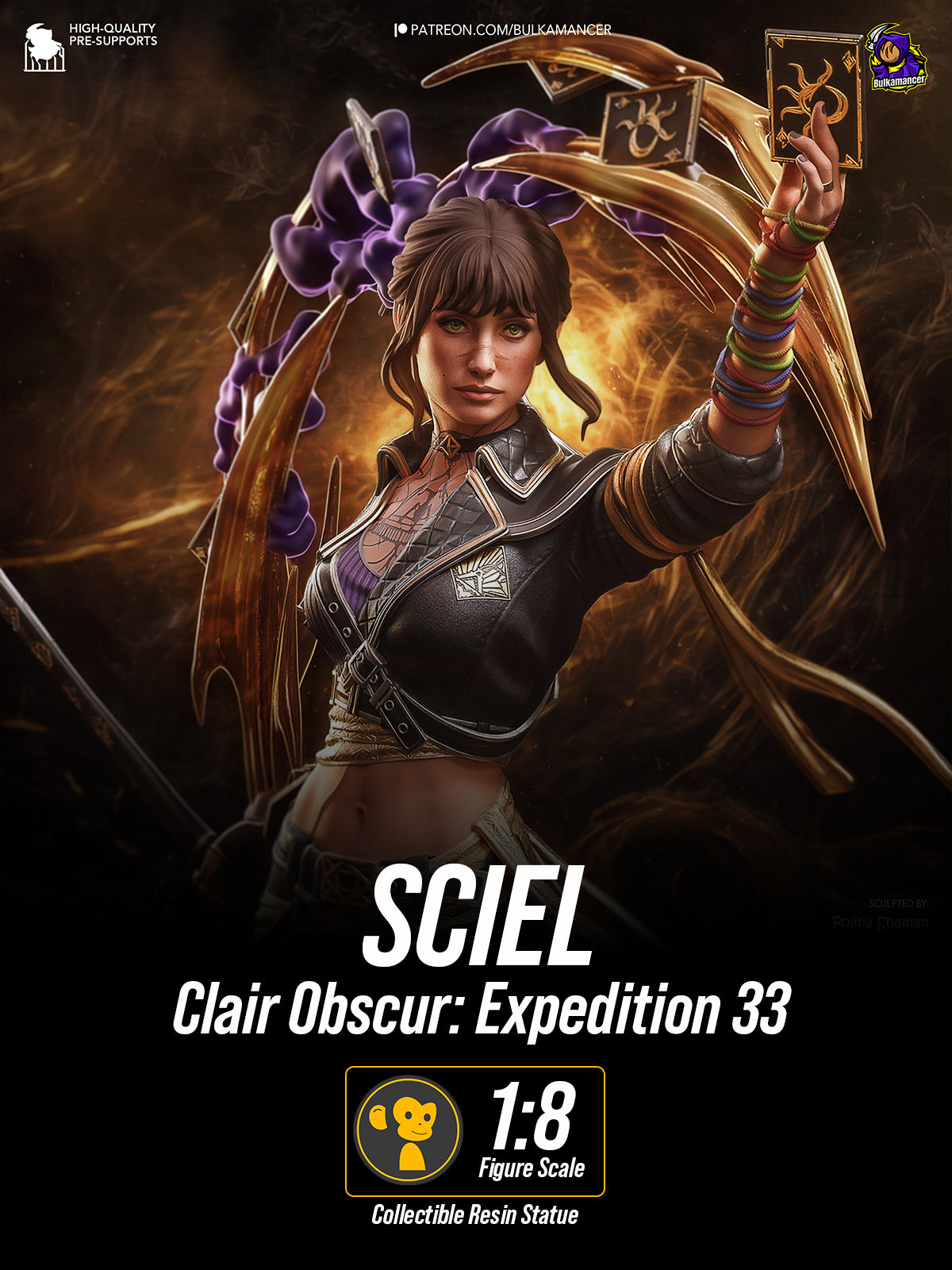 The Tarot Wielder | Maximum Detailed 12K 3D printed figure