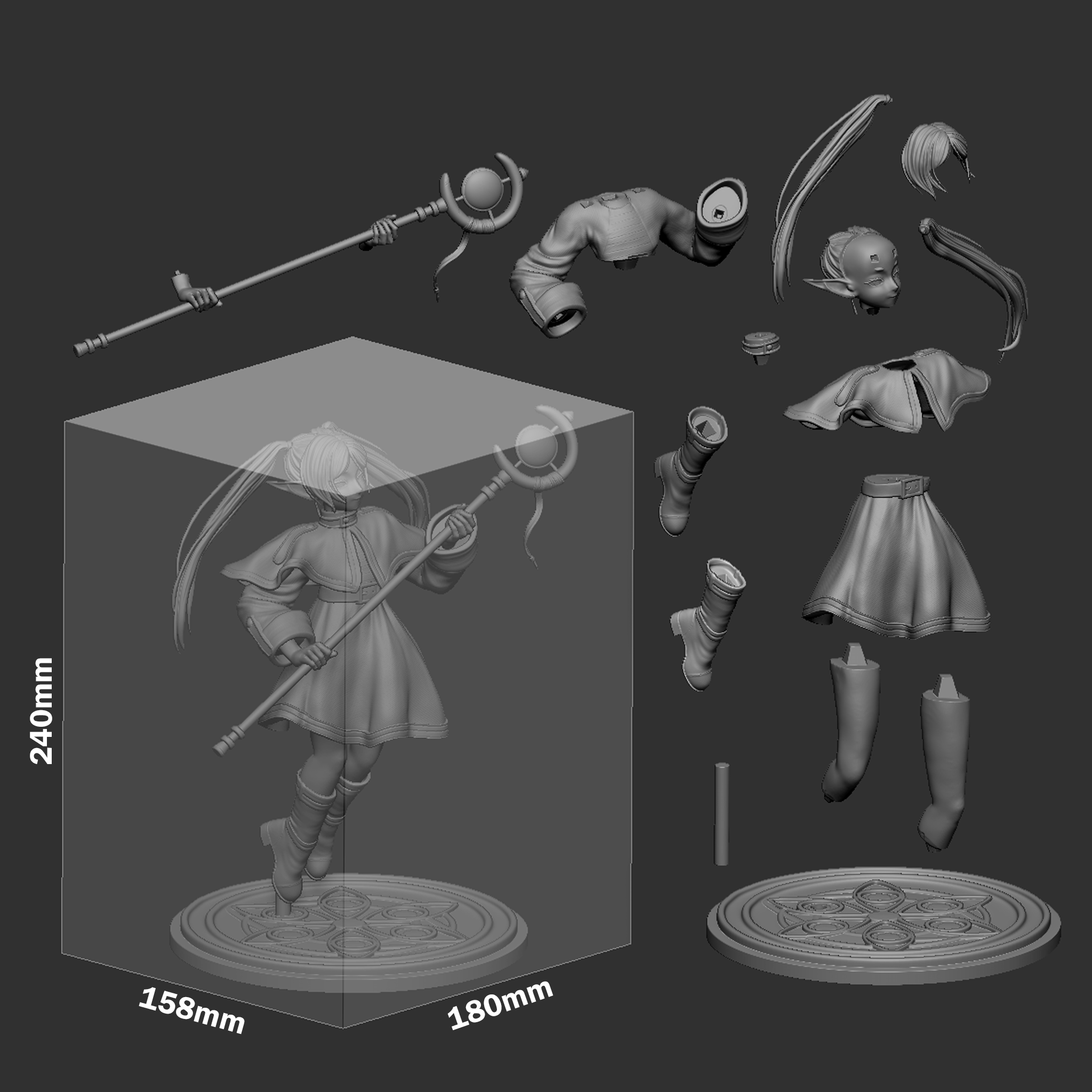 The Eternal Mage - 3D Print Files - Pre-Supported