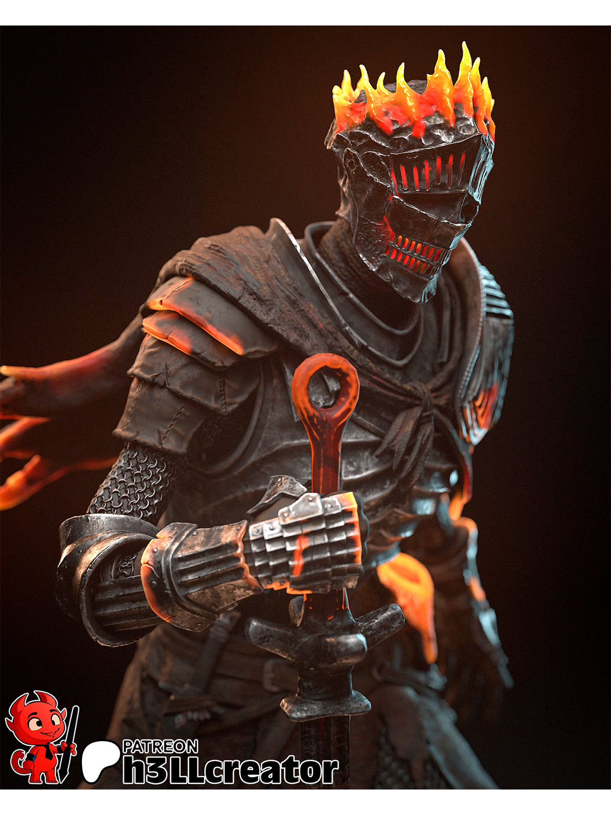 The Soul Cinder | Maximum Detailed 12K 3D printed figure