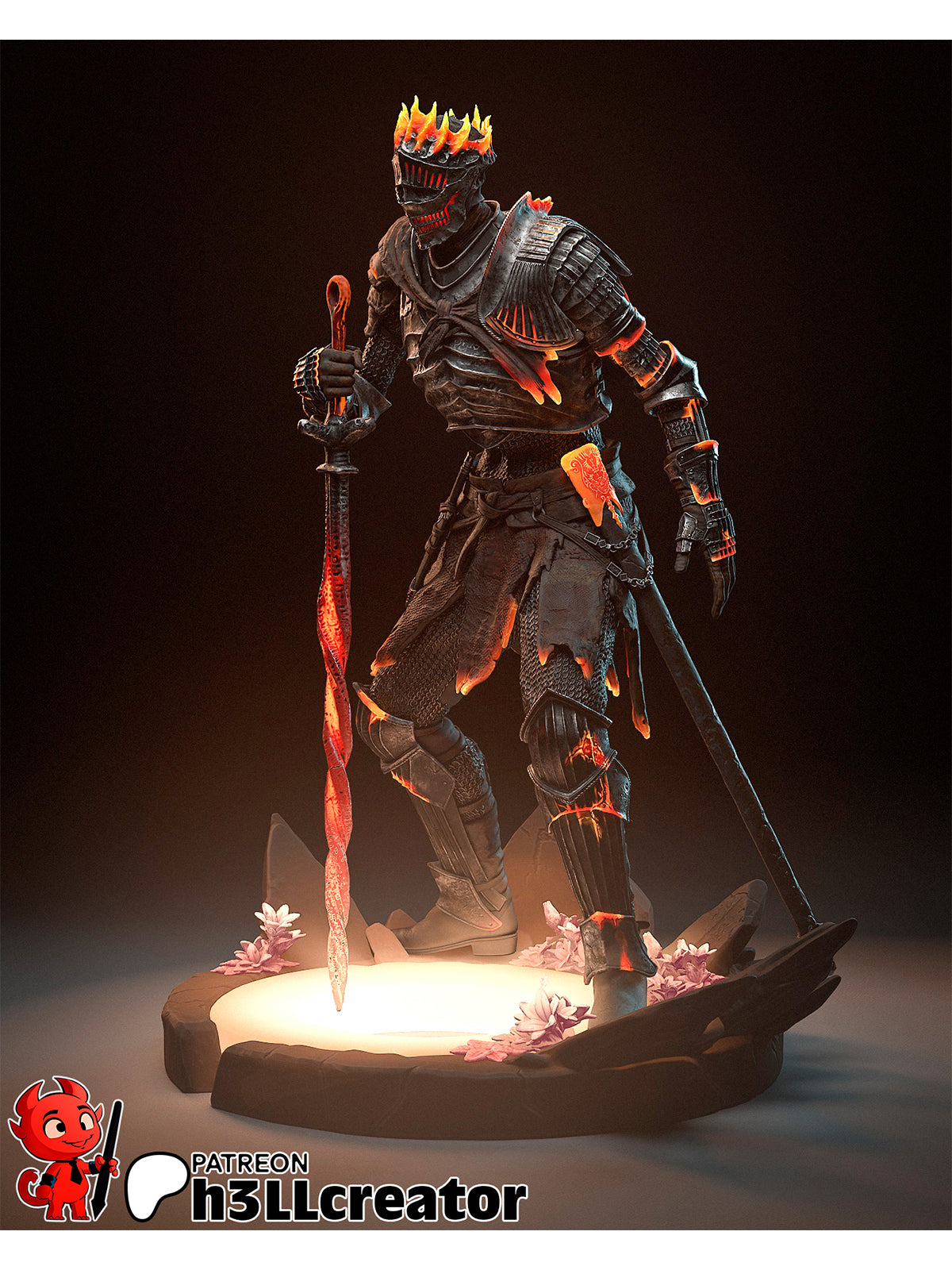 The Soul Cinder | Maximum Detailed 12K 3D printed figure