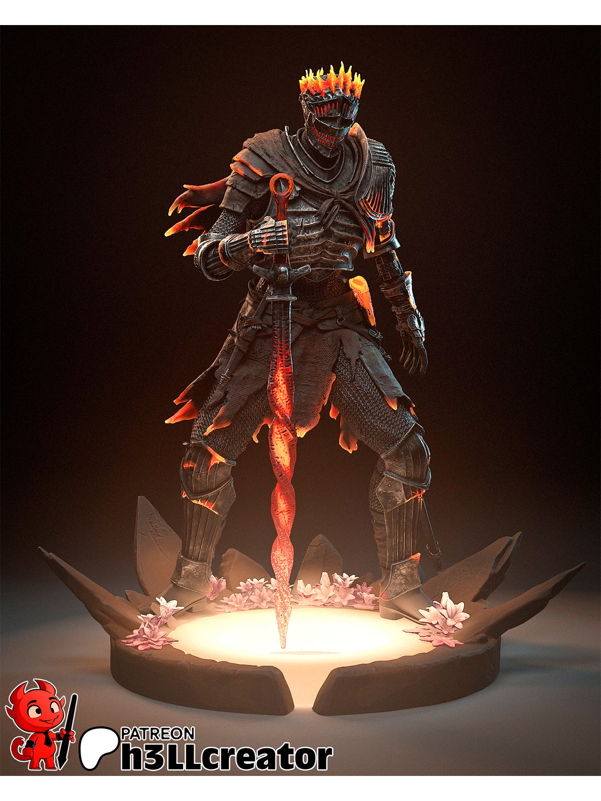 The Soul Cinder | Maximum Detailed 12K 3D printed figure