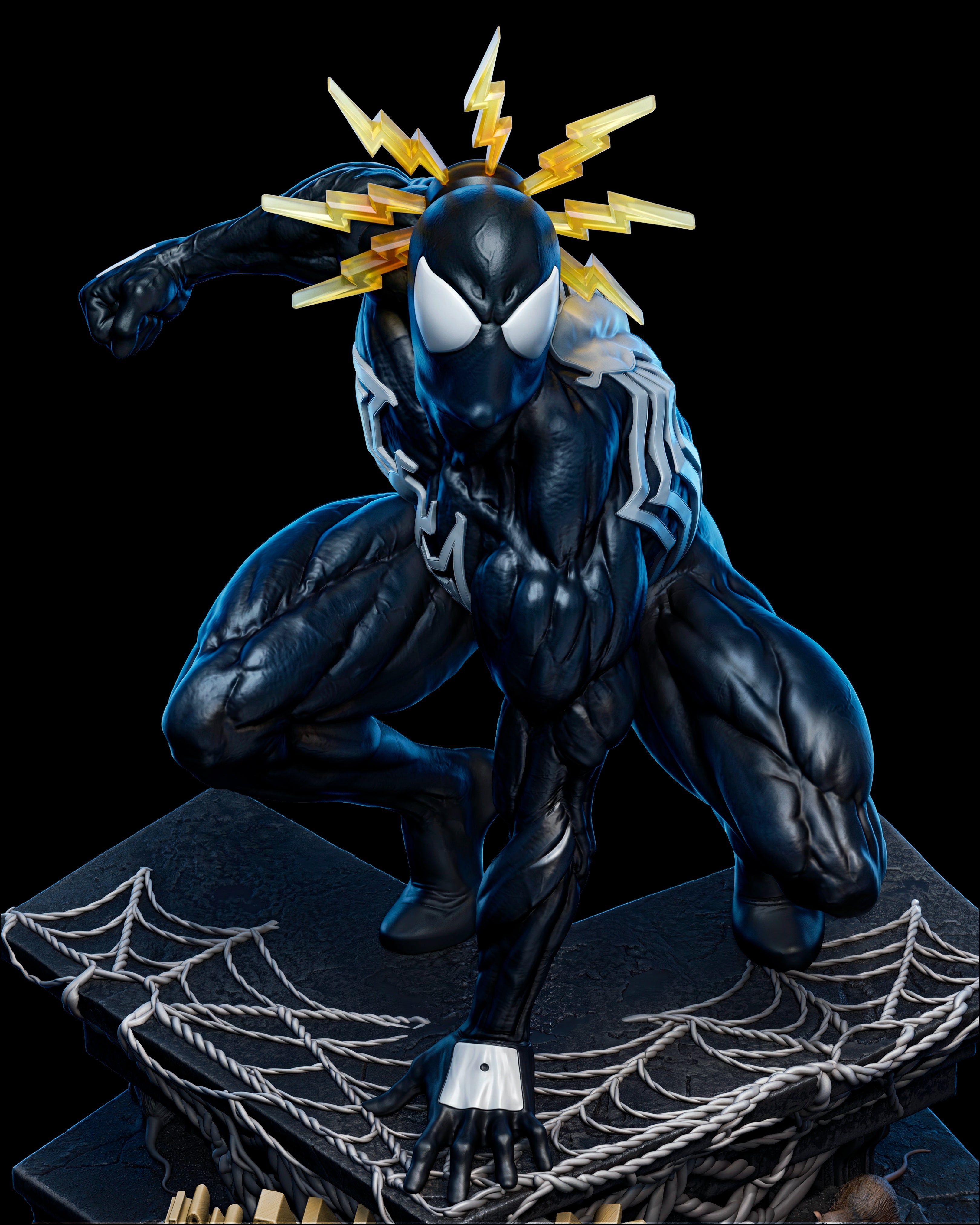 Black Suit Menace Statue