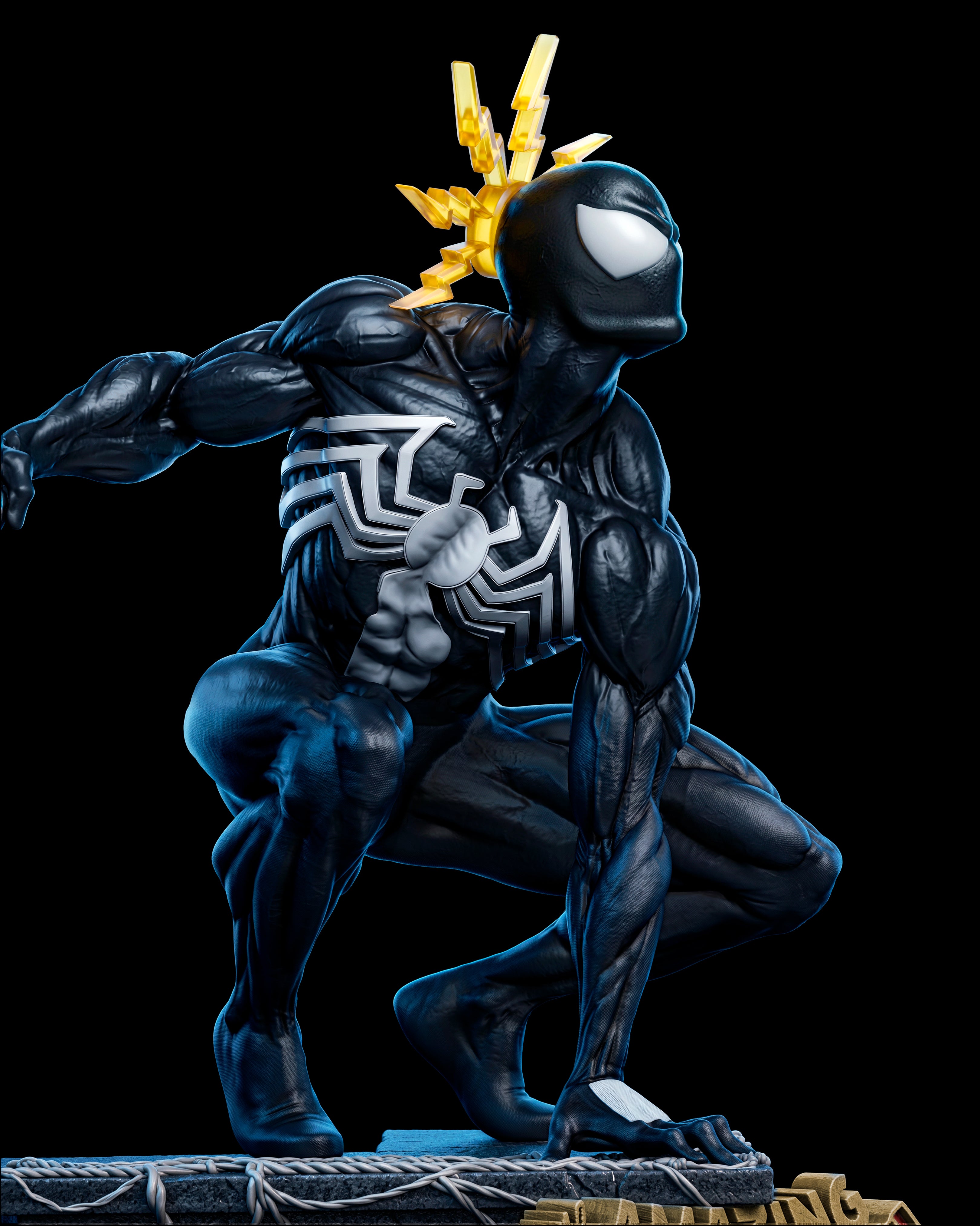 Black Suit Menace Statue