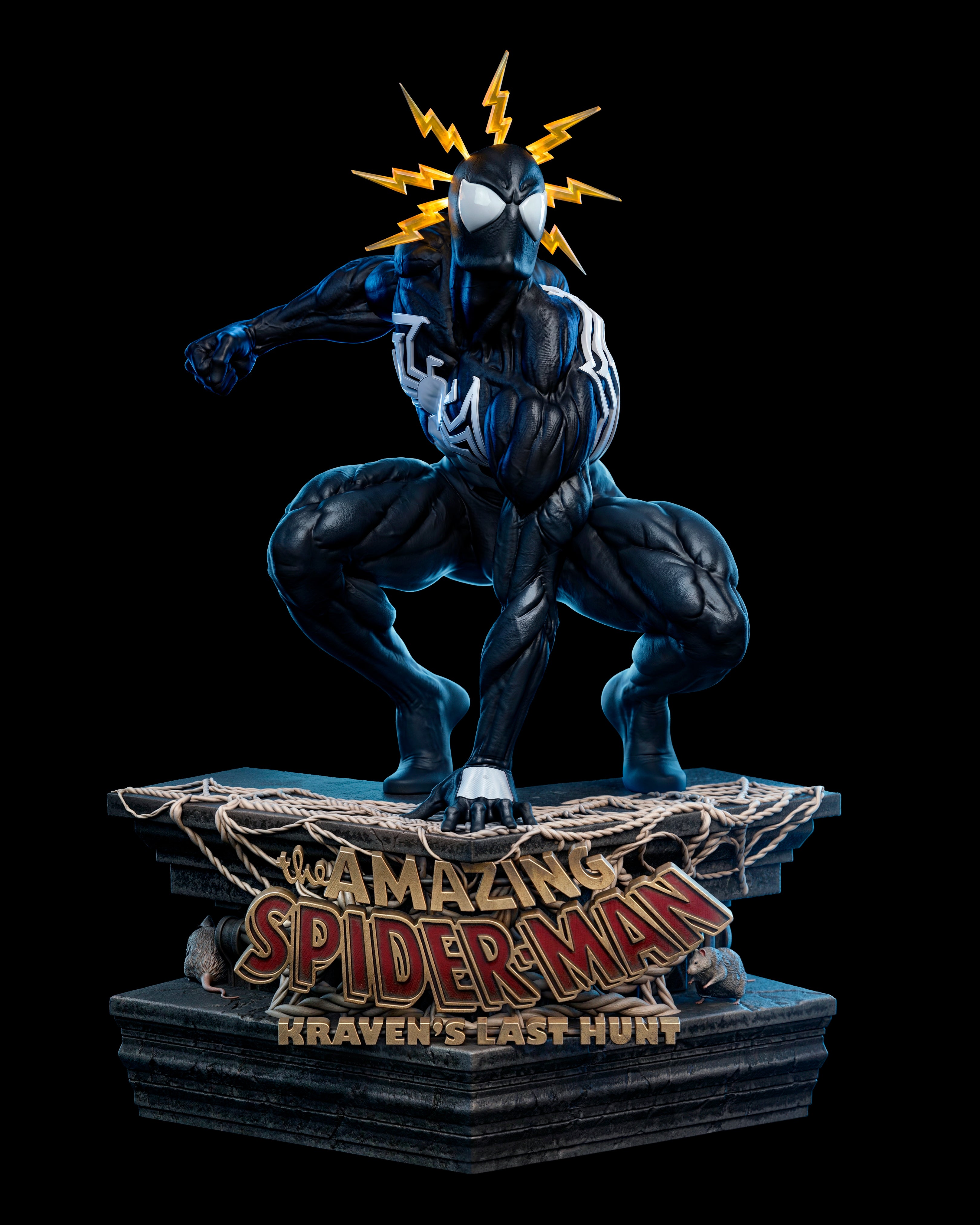 Black Suit Menace Statue