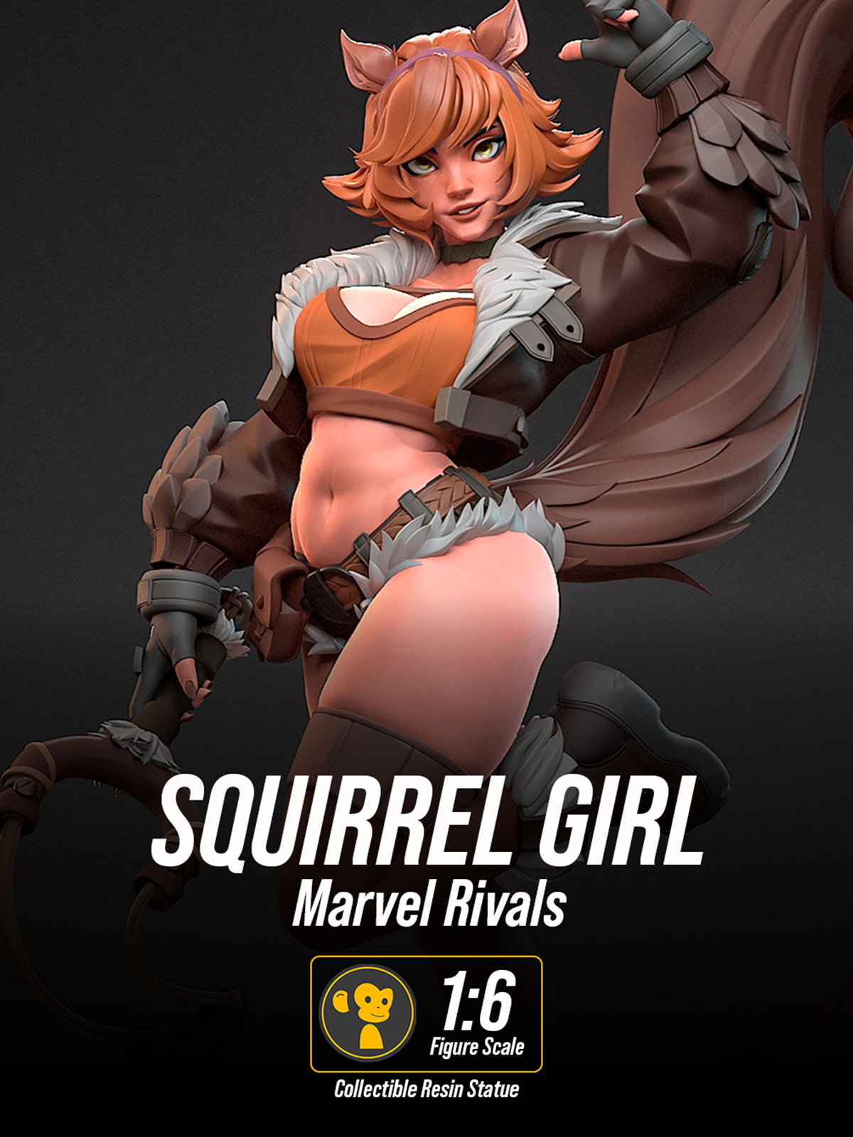The Nutty Heroine | Maximum Detailed 12K 3D printed figure