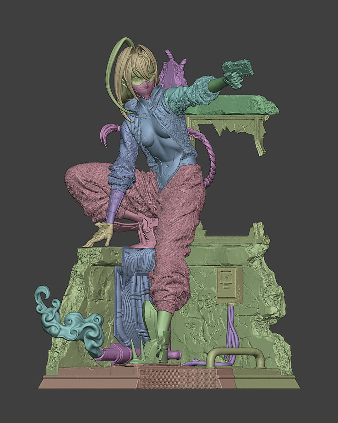 The Neon Merc Statue