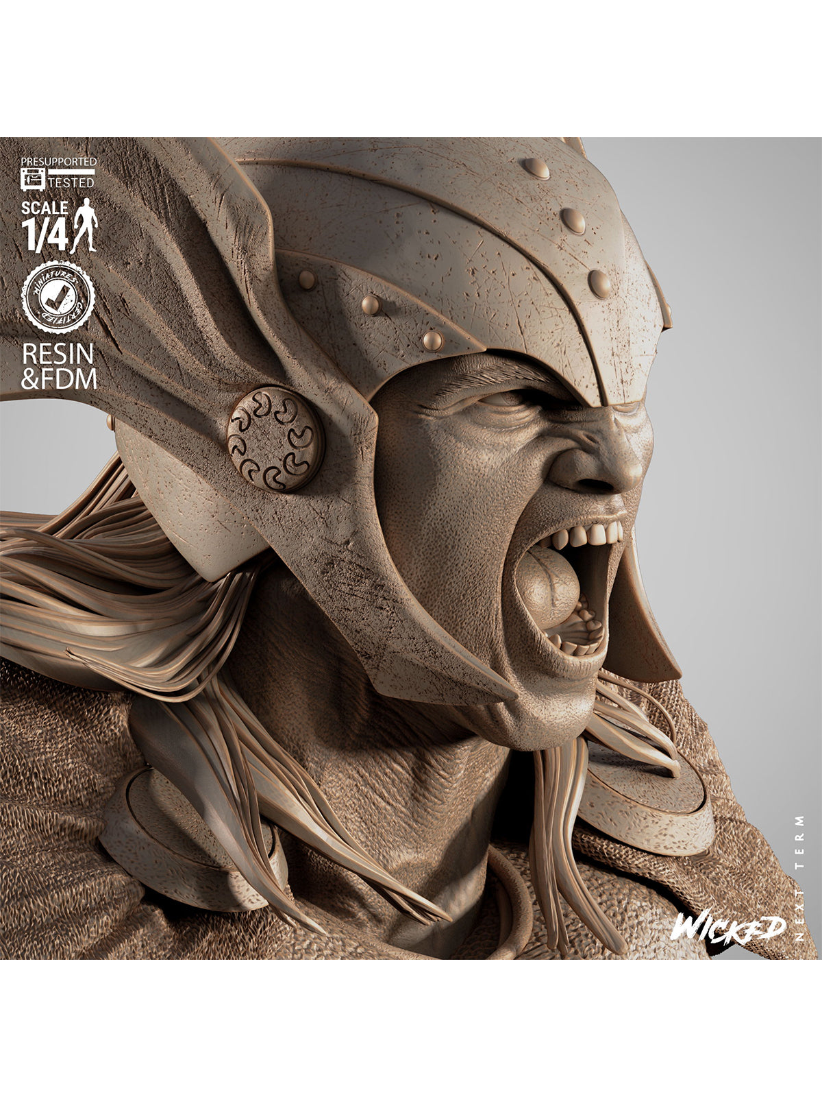 The Thunder God | Maximum Detailed 12K 3D printed bust
