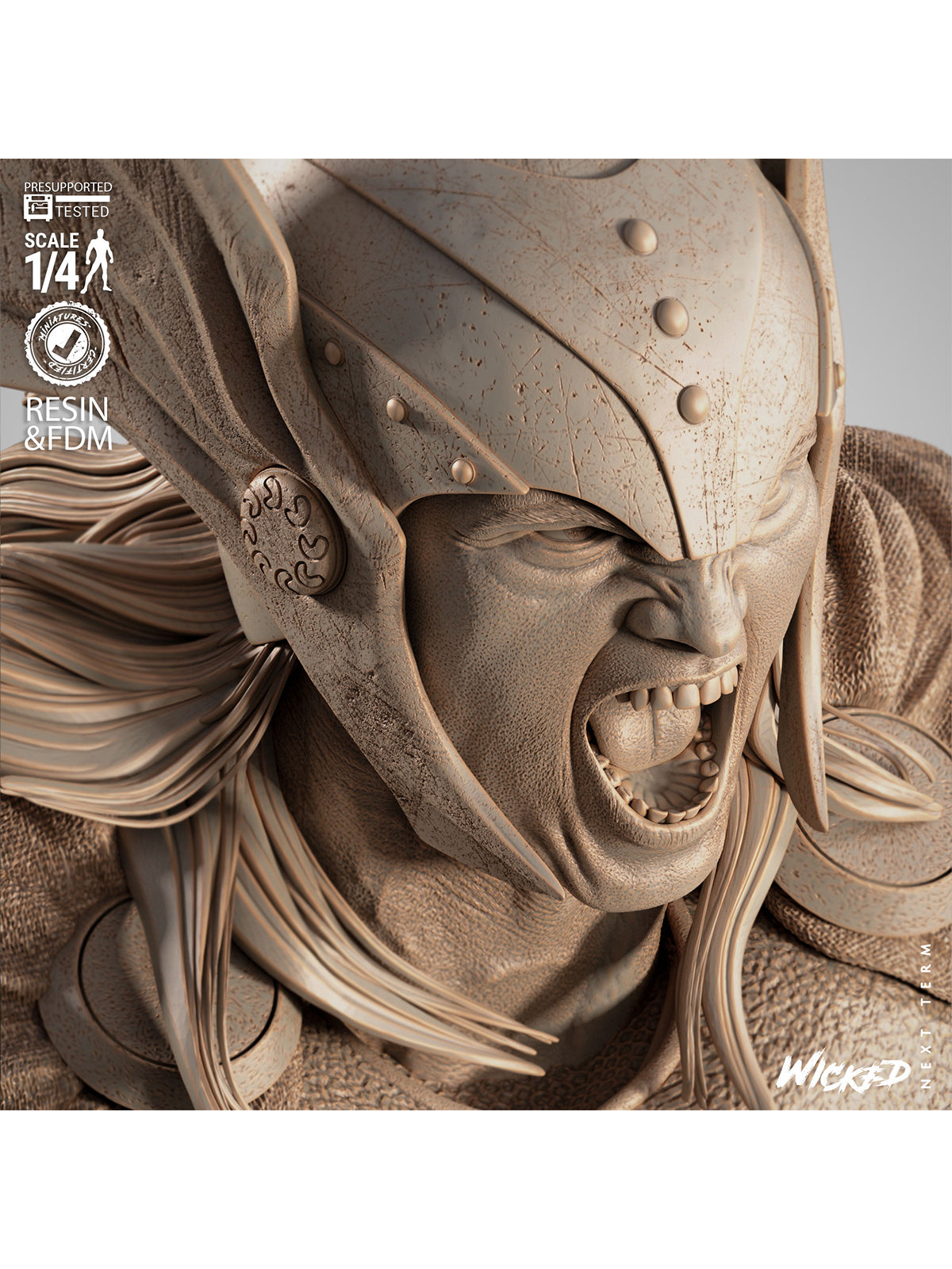 The Thunder God | Maximum Detailed 12K 3D printed bust
