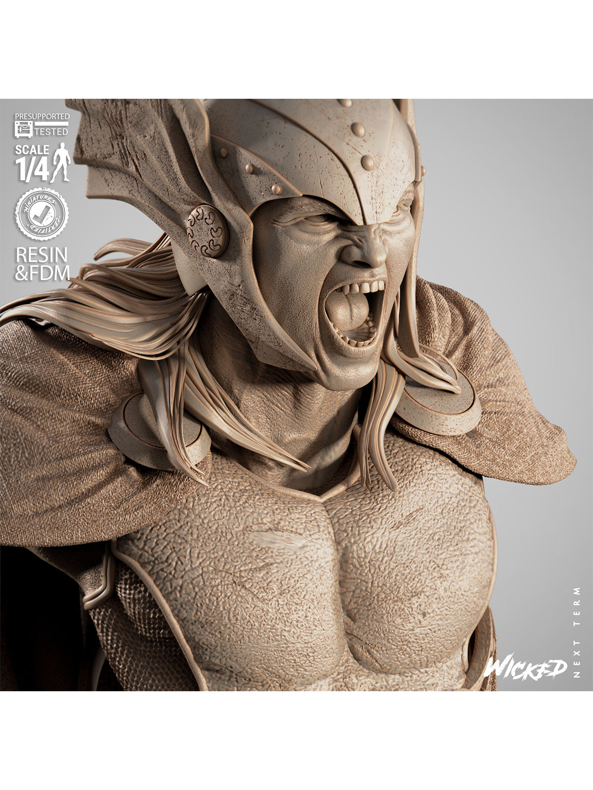 The Thunder God | Maximum Detailed 12K 3D printed bust