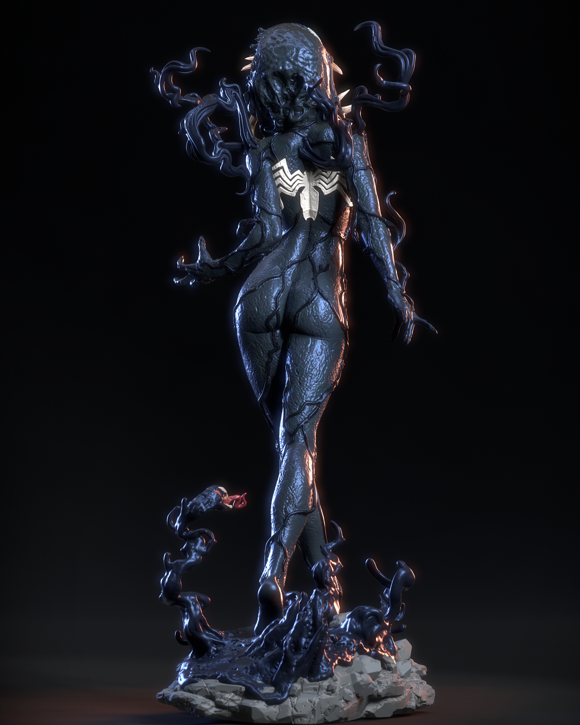 Symbiote Gwen | Maximum Detailed 12K 3D printed figure