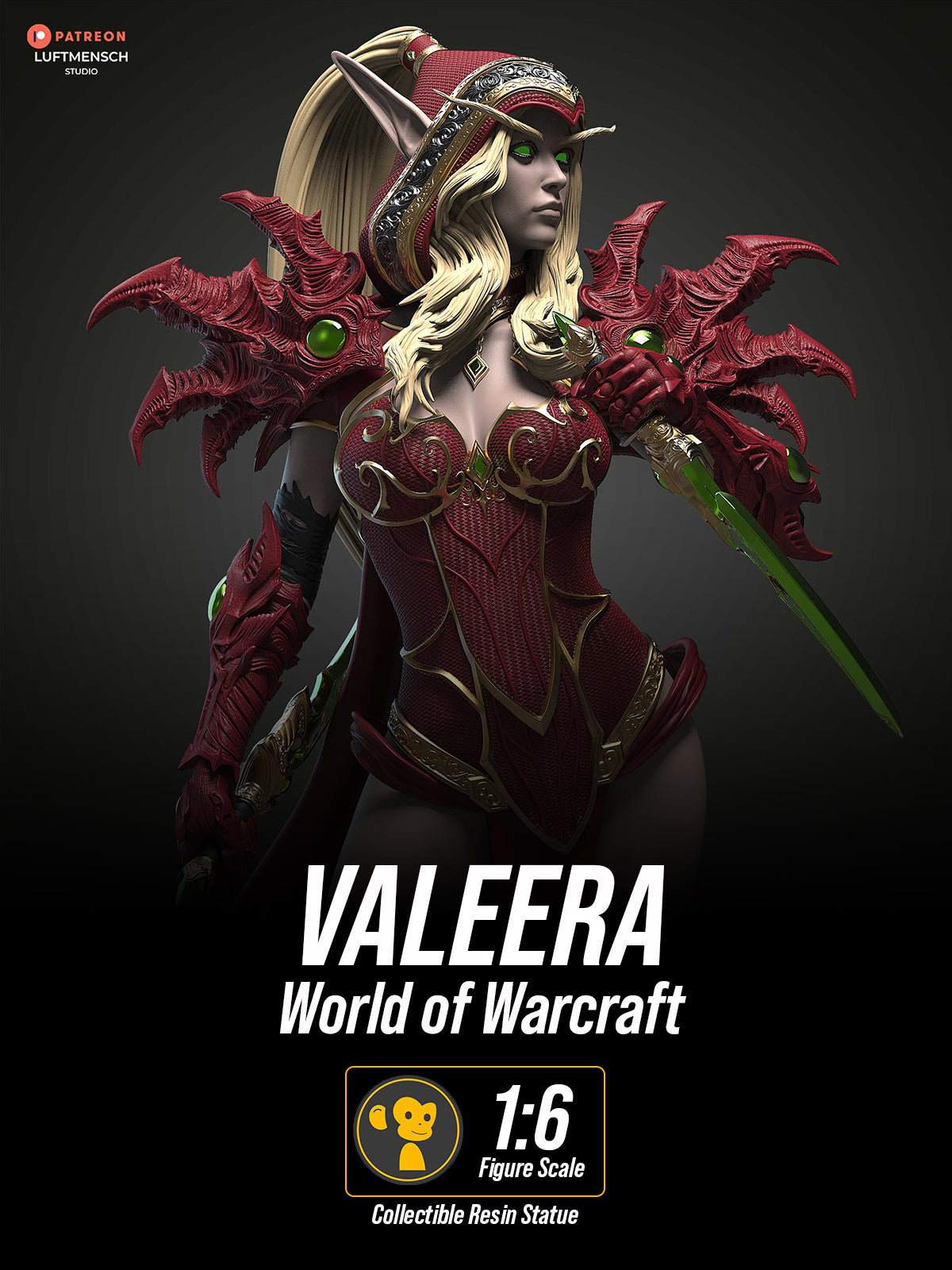 Blood Elf Assassin | Maximum Detailed 12K 3D printed figure