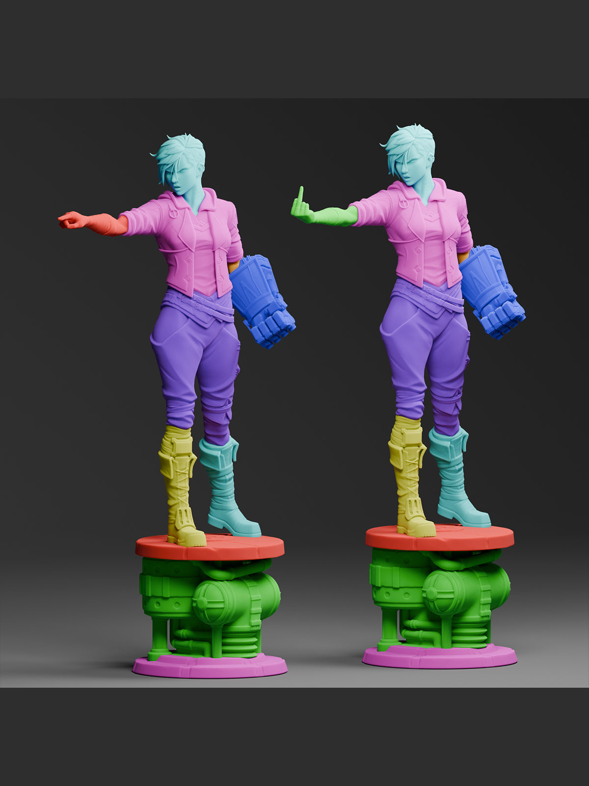 Violet | Maximum Detailed 12K 3D printed figure