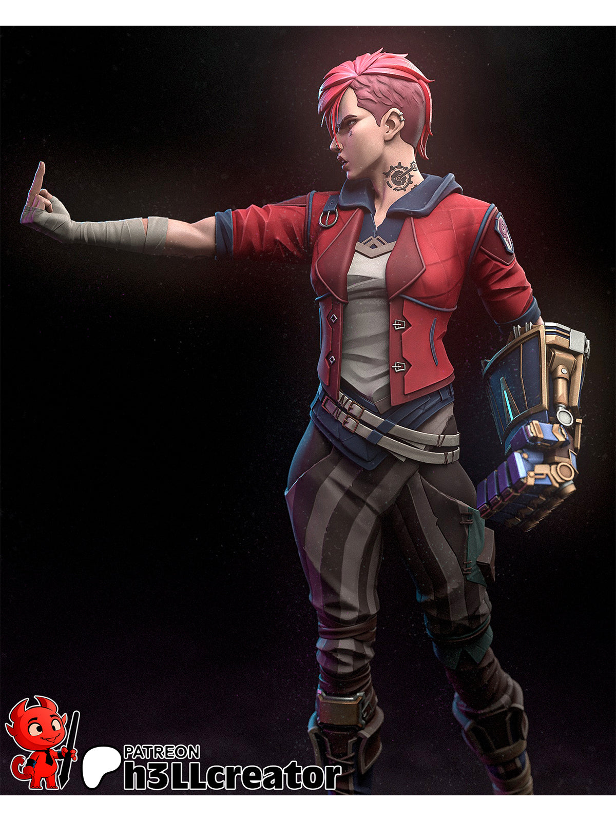 Violet | Maximum Detailed 12K 3D printed figure