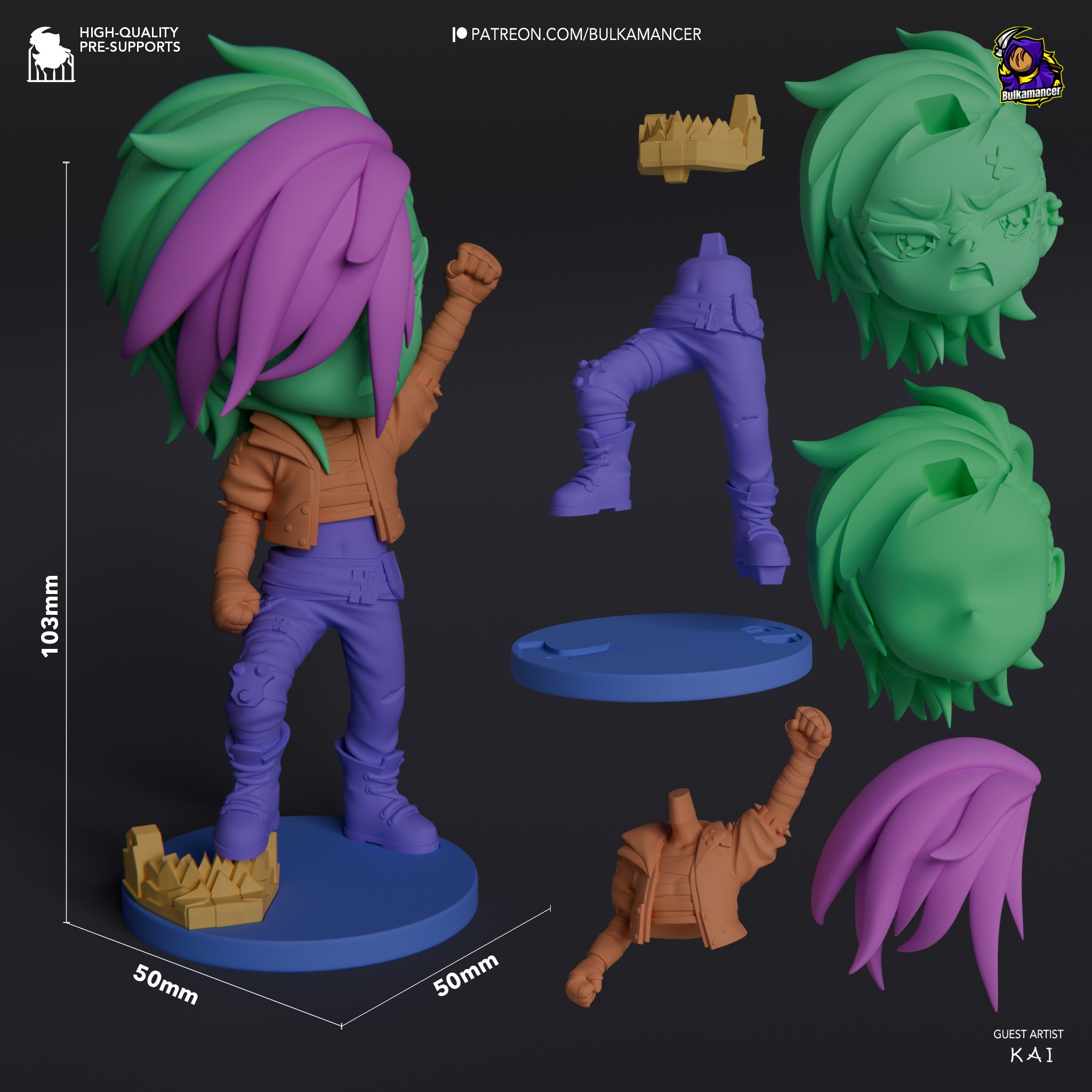 The Tiny Pit Fighter | Maximum Detailed 12K 3D printed figure