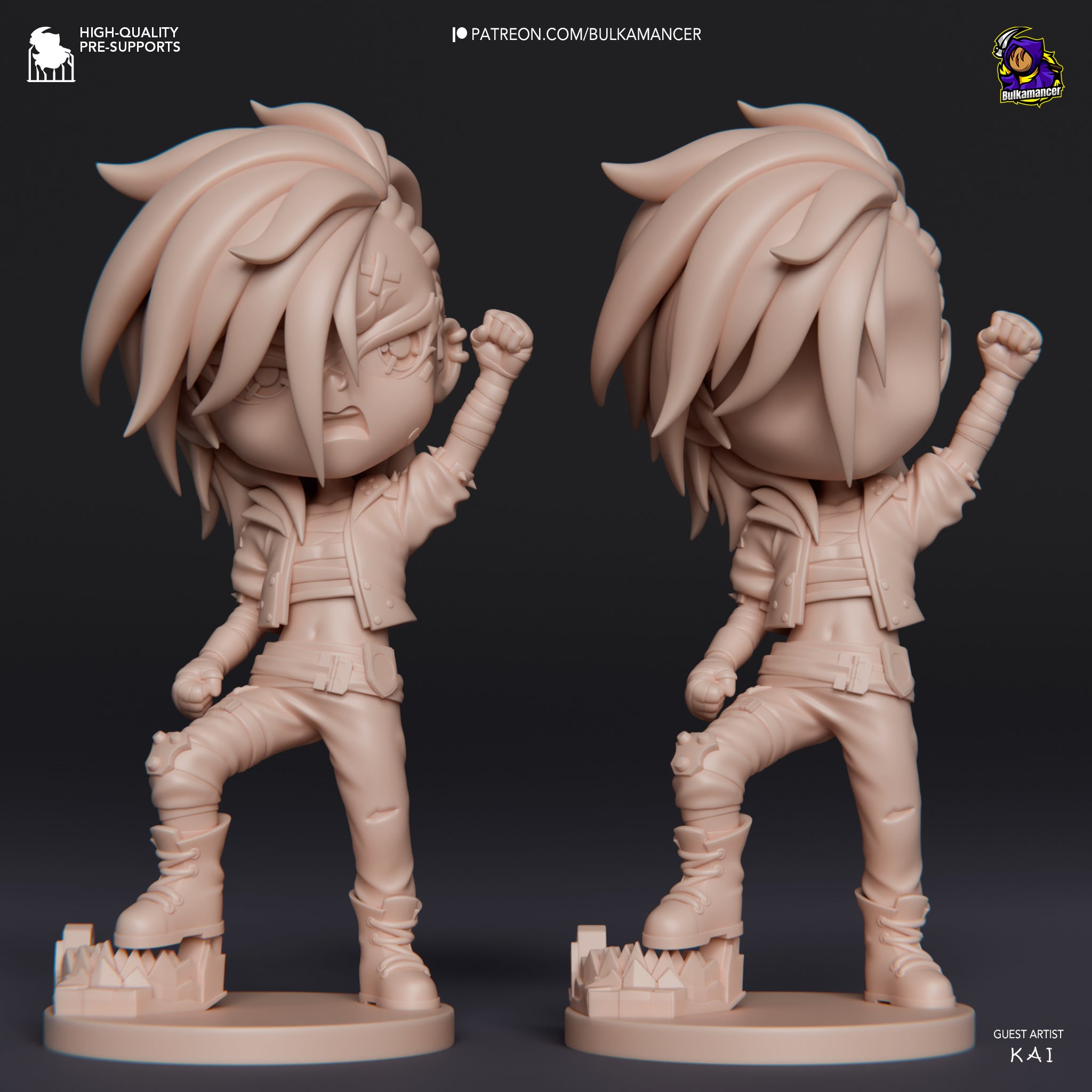 The Tiny Pit Fighter | Maximum Detailed 12K 3D printed figure