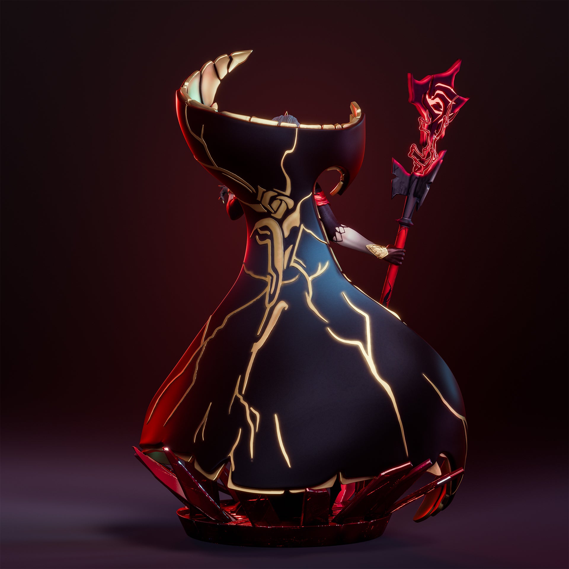 The Black Rose | Maximum Detailed 12K 3D printed figure