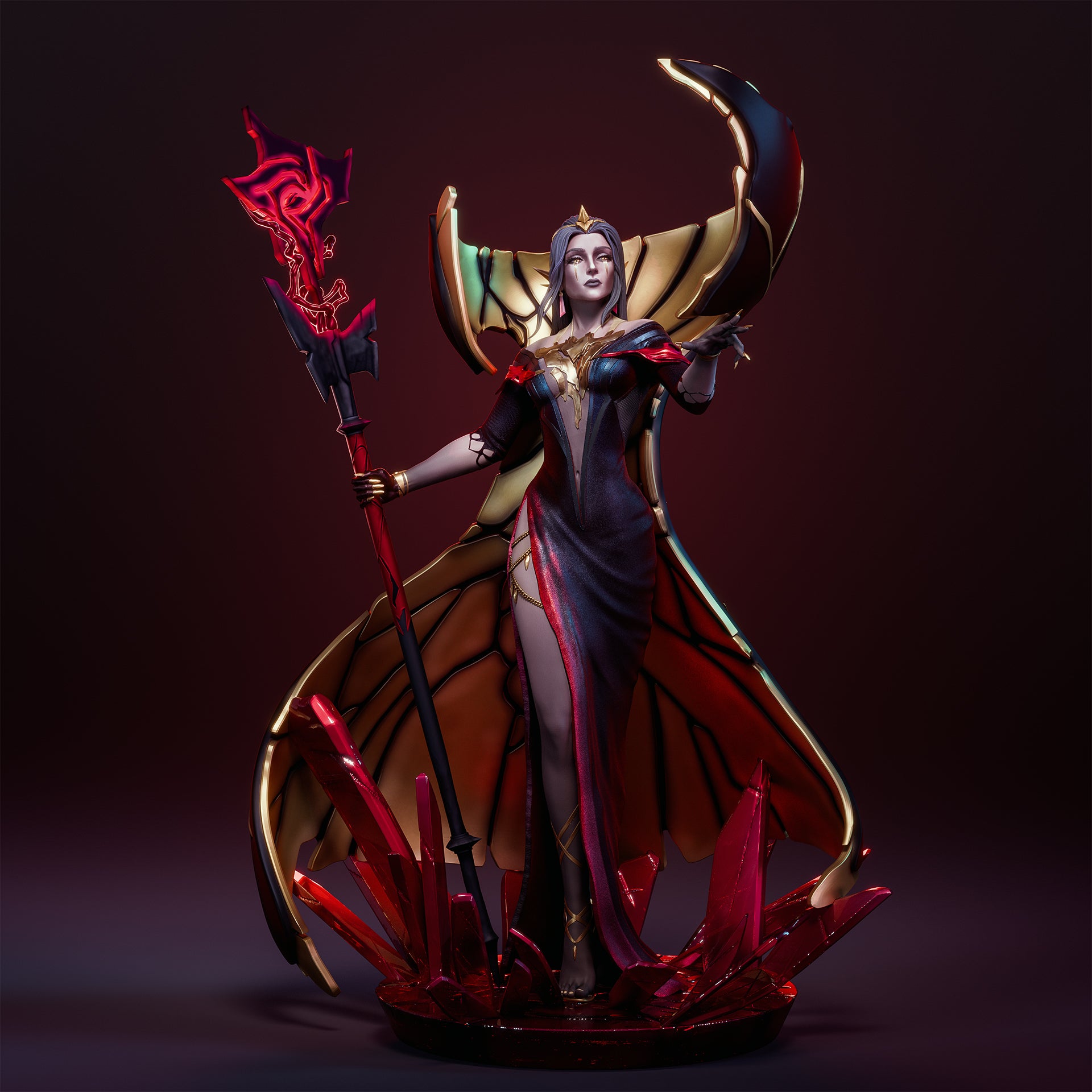 The Black Rose | Maximum Detailed 12K 3D printed figure