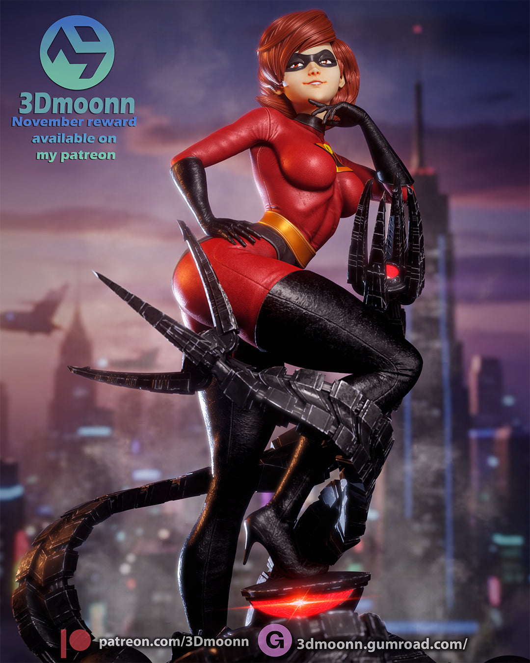 The Flexible Fighter | Maximum Detailed 12K 3D printed figure