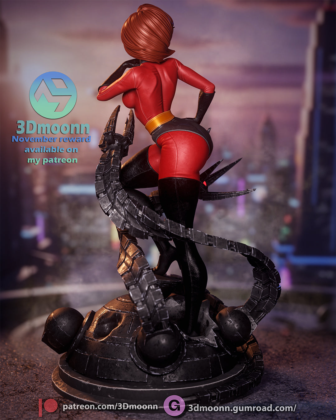 The Flexible Fighter | Maximum Detailed 12K 3D printed figure